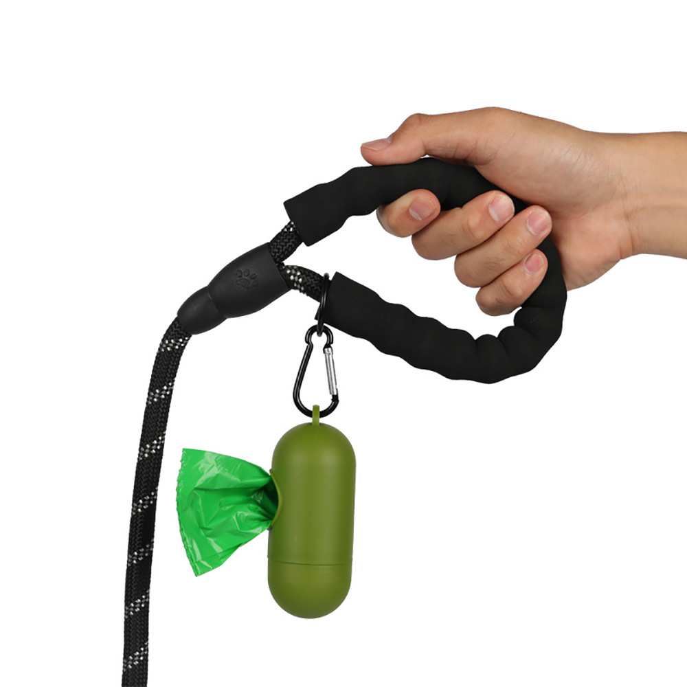 Dog Poop Bag Holder Dispenser with Metal Carabiner Clip 3