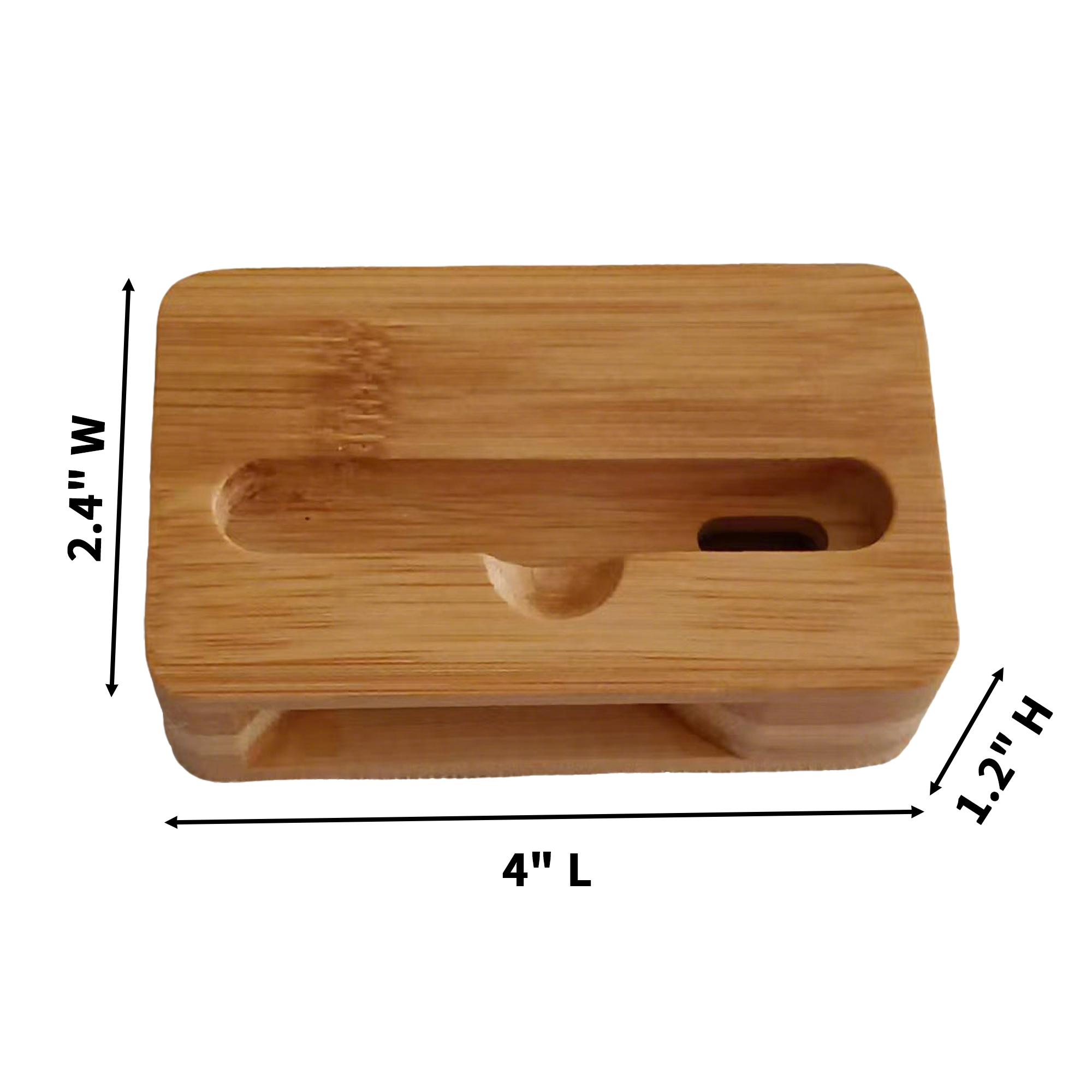Bamboo Passive Sound Amplifier Phone Stand 4" Length X 2.4" Width X 1.2" Height 5