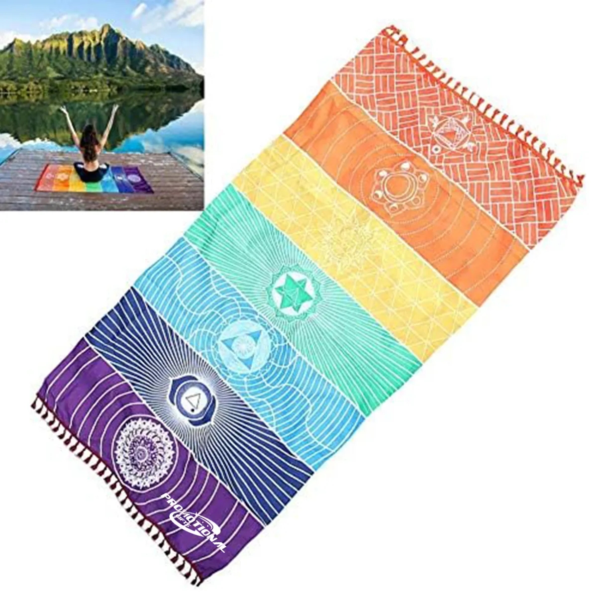 Rainbow Chakra Yoga Mat 2