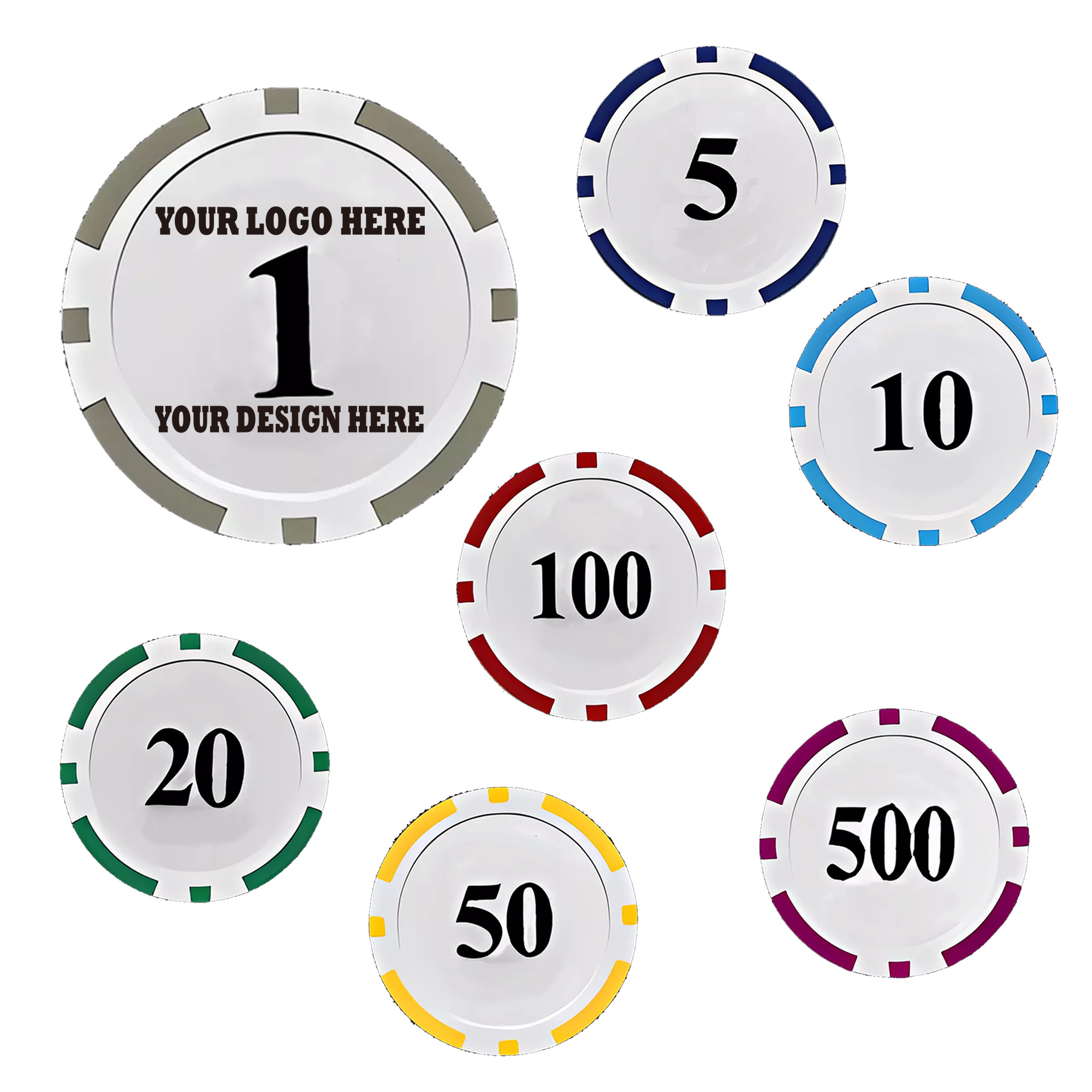 Striped Eco-Friendly Dice Poker Chips Casino Gameplay 7