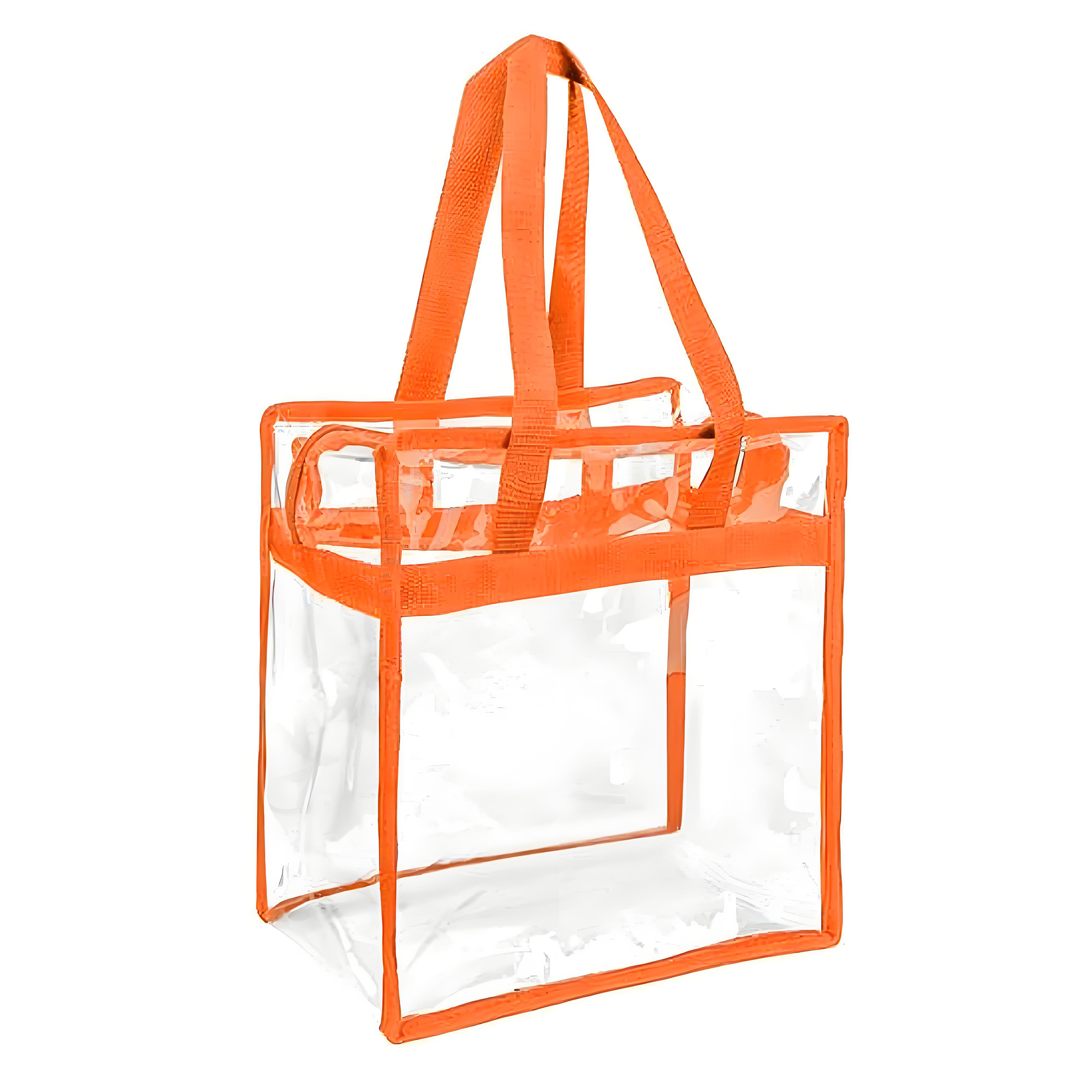 Clear PVC Tote Bag with Colorful Handles 6