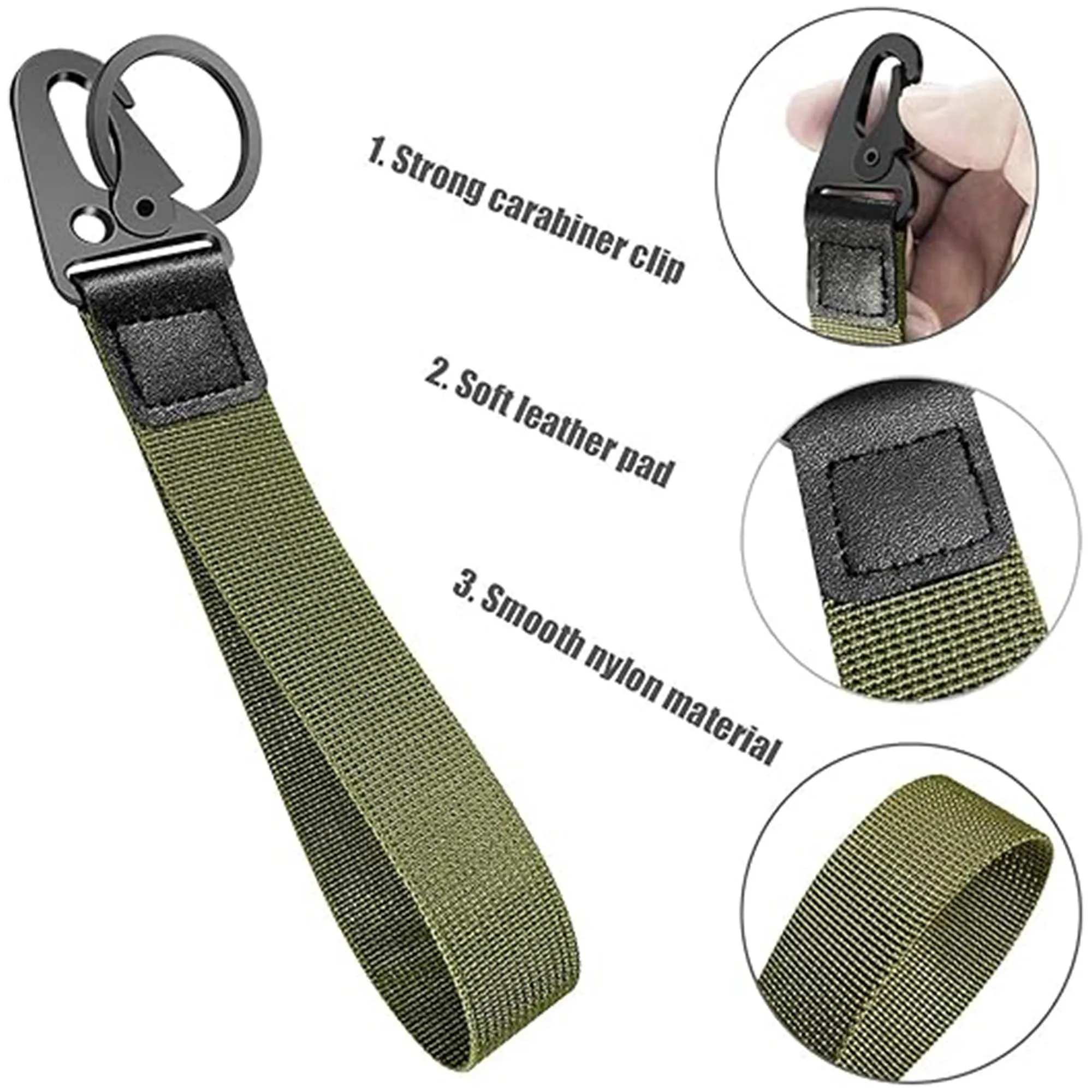 Sublimation Logo Polyester Keychain Lanyard with Buckle 9