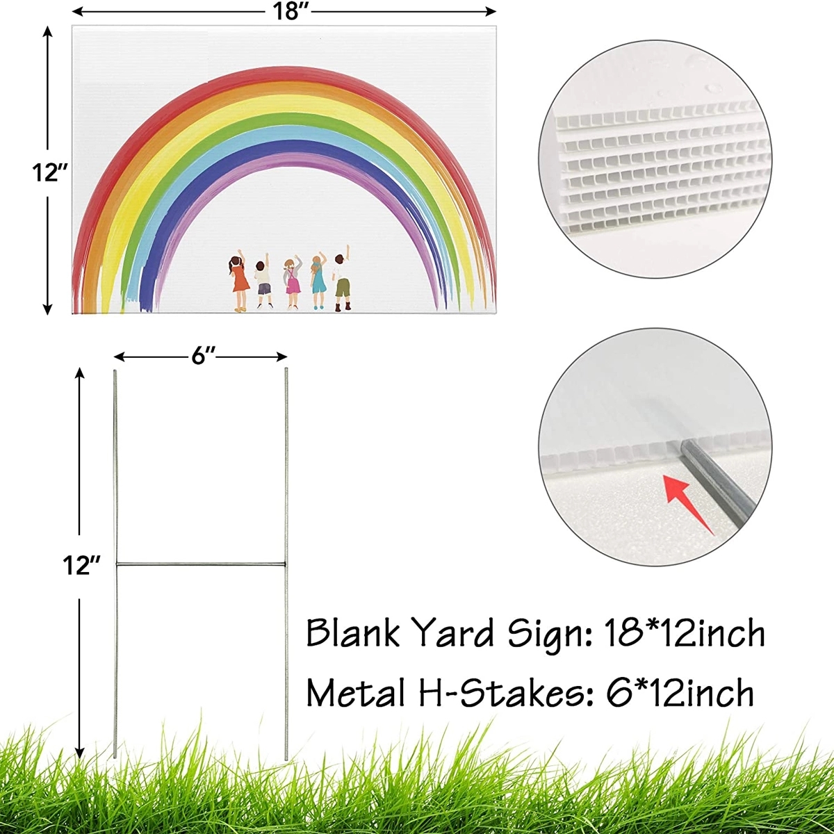 Blank Yard Signs with Stakes 6