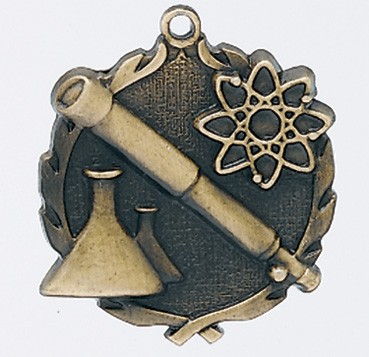 Science Wreath Medal, 1 3/4" 2