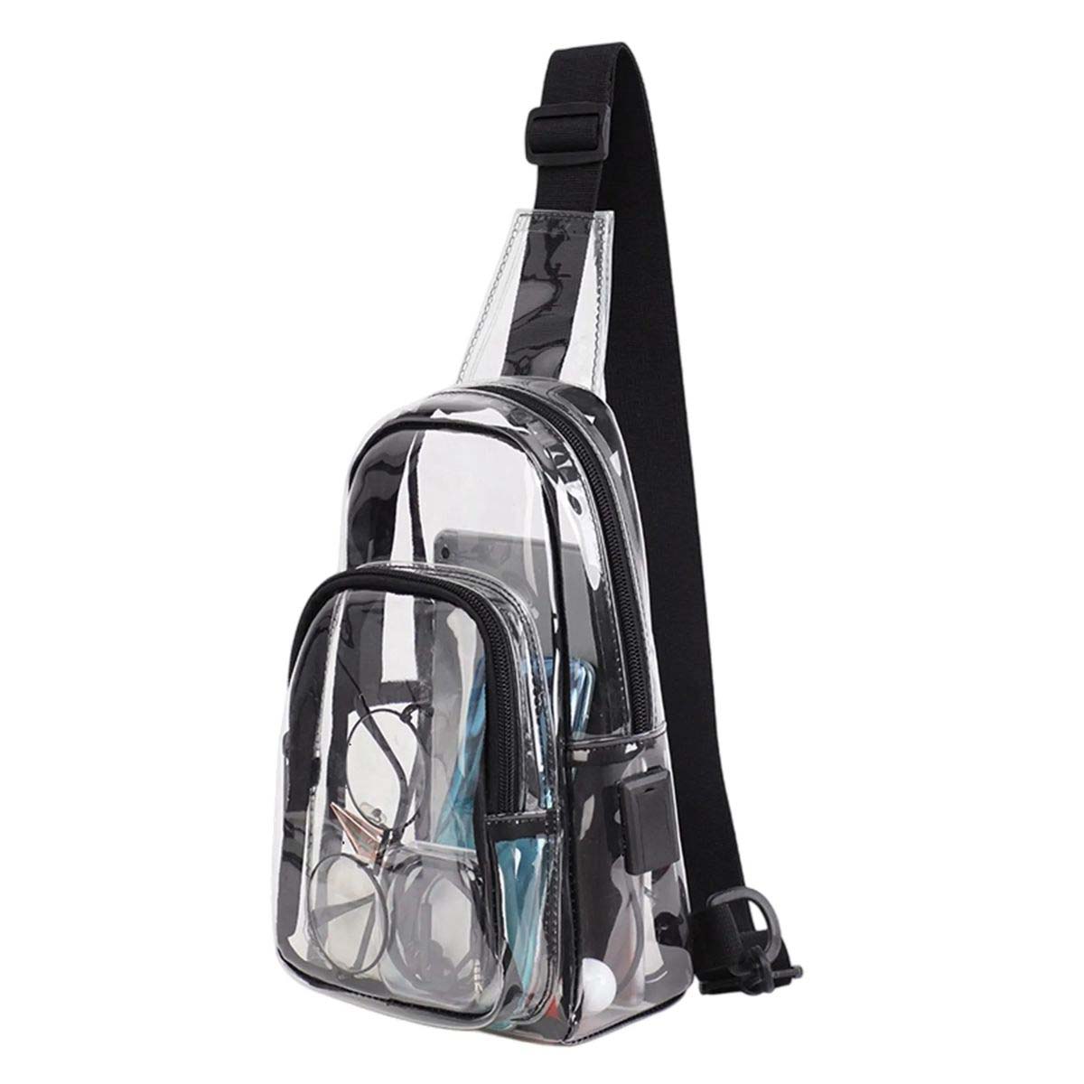 Versatile Transparent Shoulder Bag with Storage 5