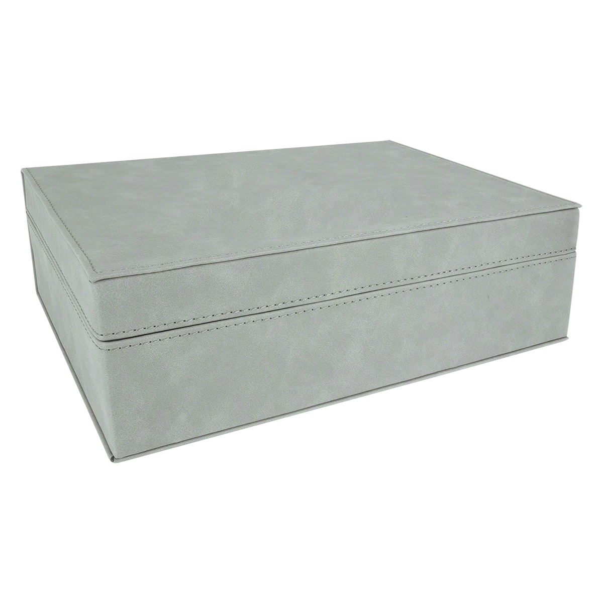10 1/4" x 7 1/2" Gray Leatherette Premium Gift Box 2