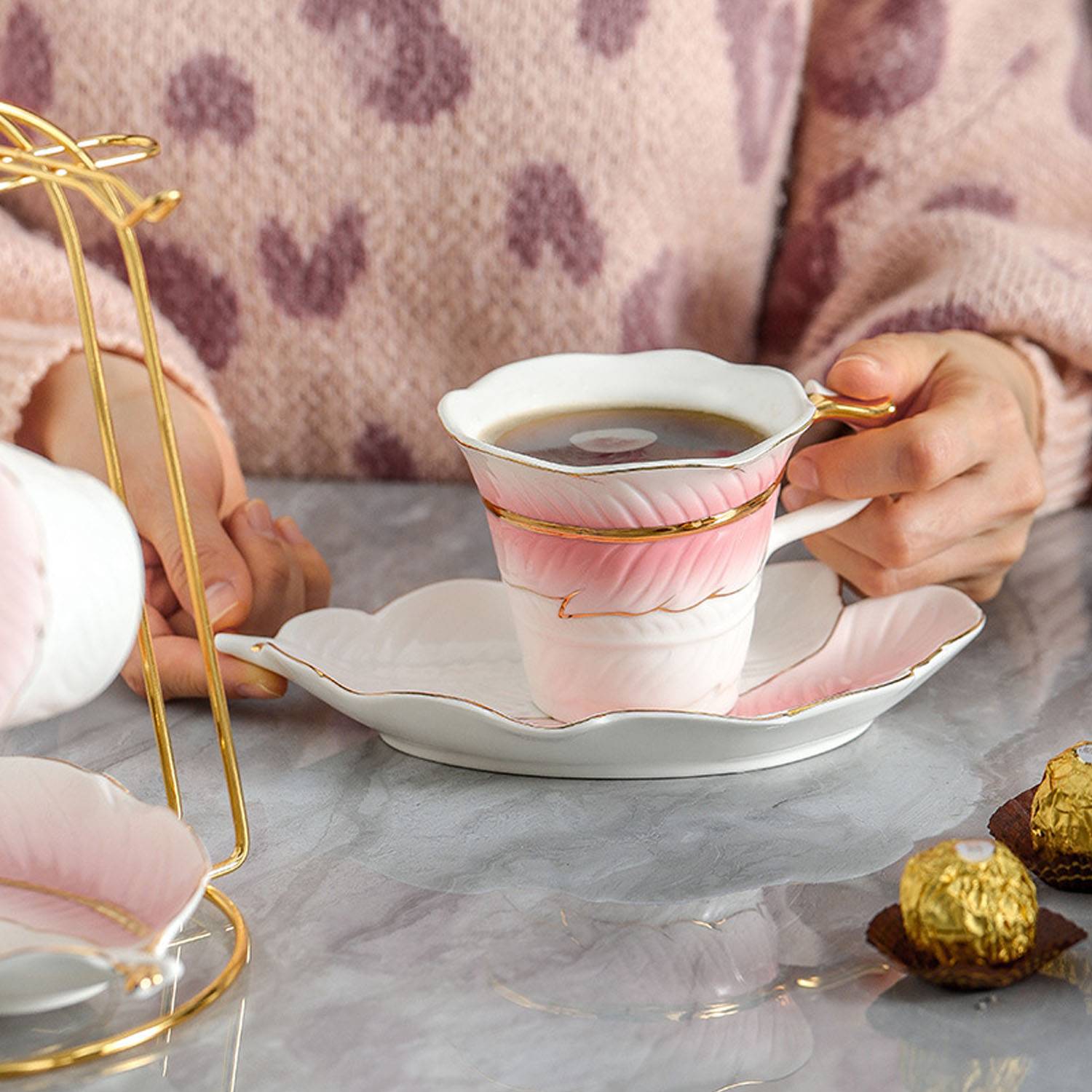 Ceramic Coffee Cup Sets With Saucers 5