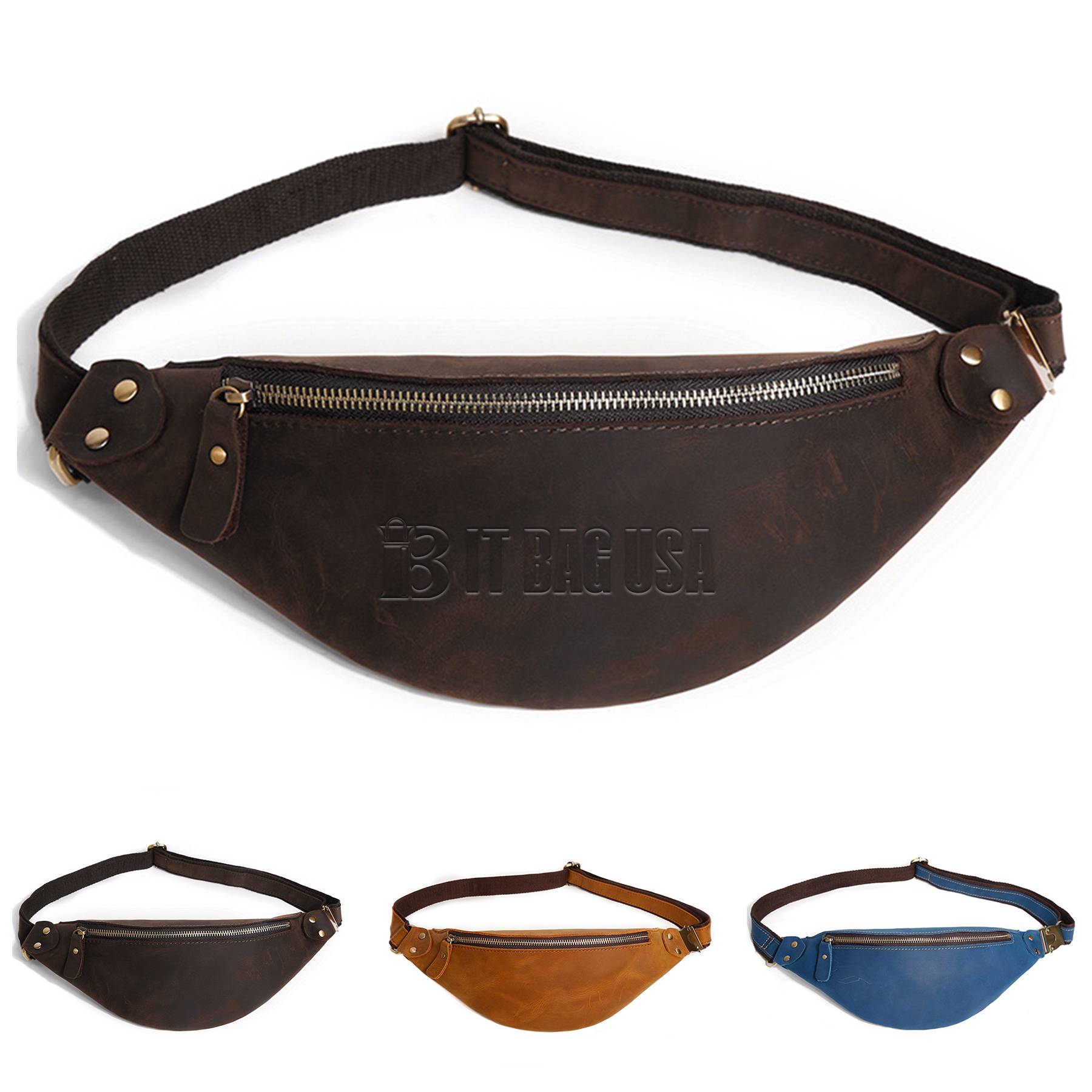 Small Leather Waist Bag 10