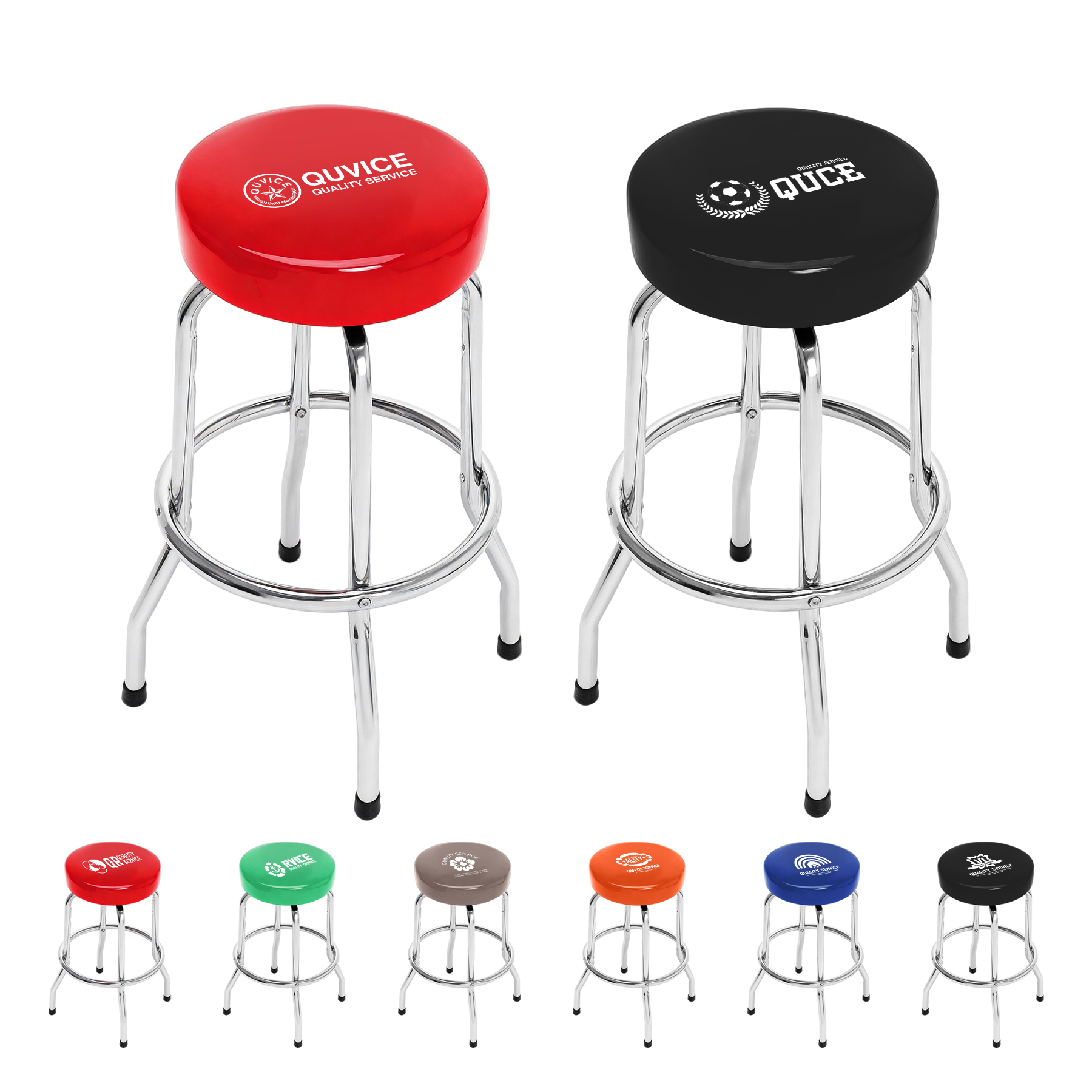 25'' Rotatable PVC Bar Stool 1
