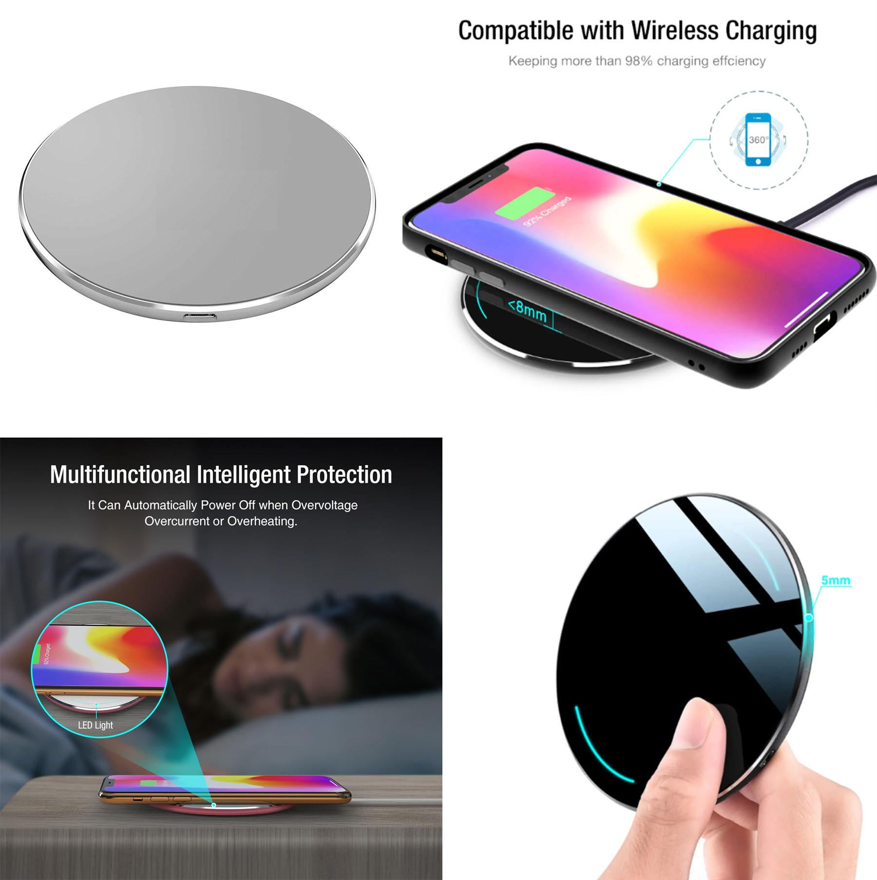 iBank ® Wireless Charger, 12W Charging Pad for iPhone and Galaxy Phones 1