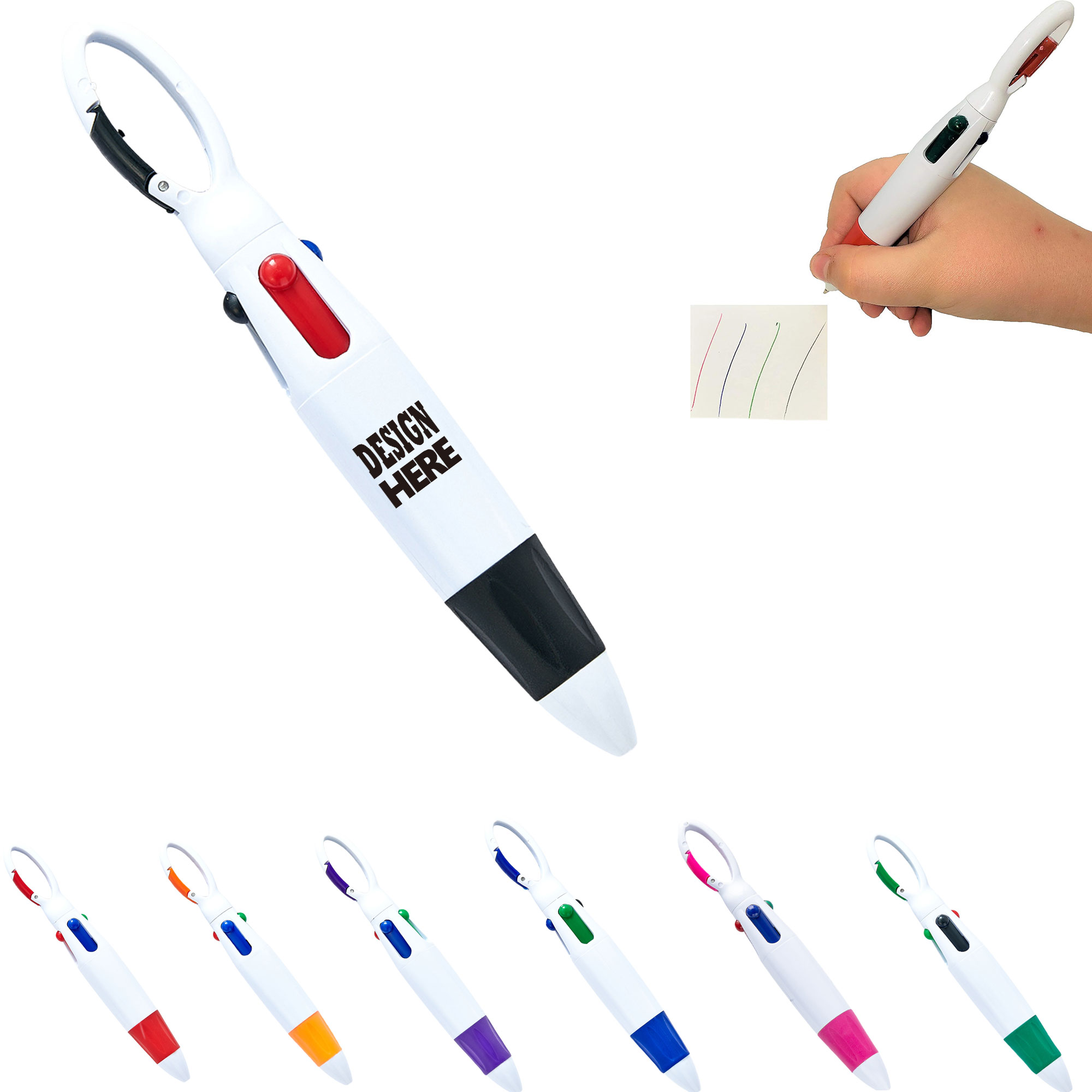 Retractable Multi Colored Ballpoint Pen 2