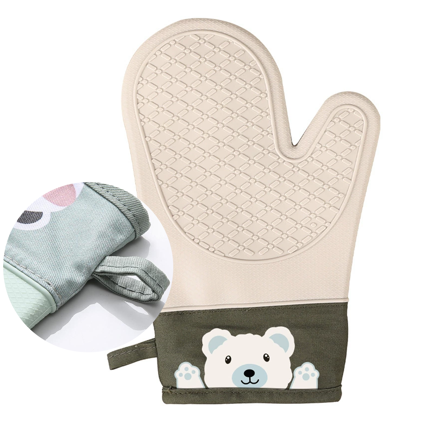 Heat-Resistant Non-Slip Silicone Oven Gloves – Thickened 6