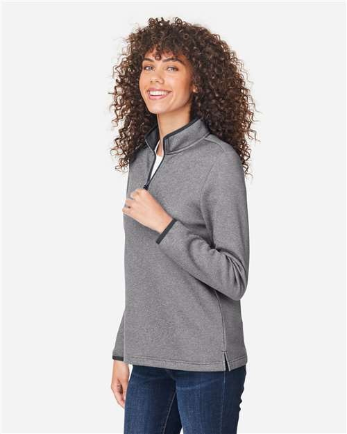 Women's Venture Heathered Stripe Quarter-Zip Pullover - CE73W 30
