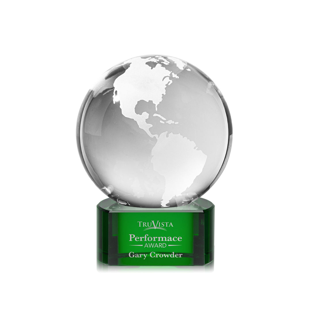 Globe Award on Paragon Base - Green 6