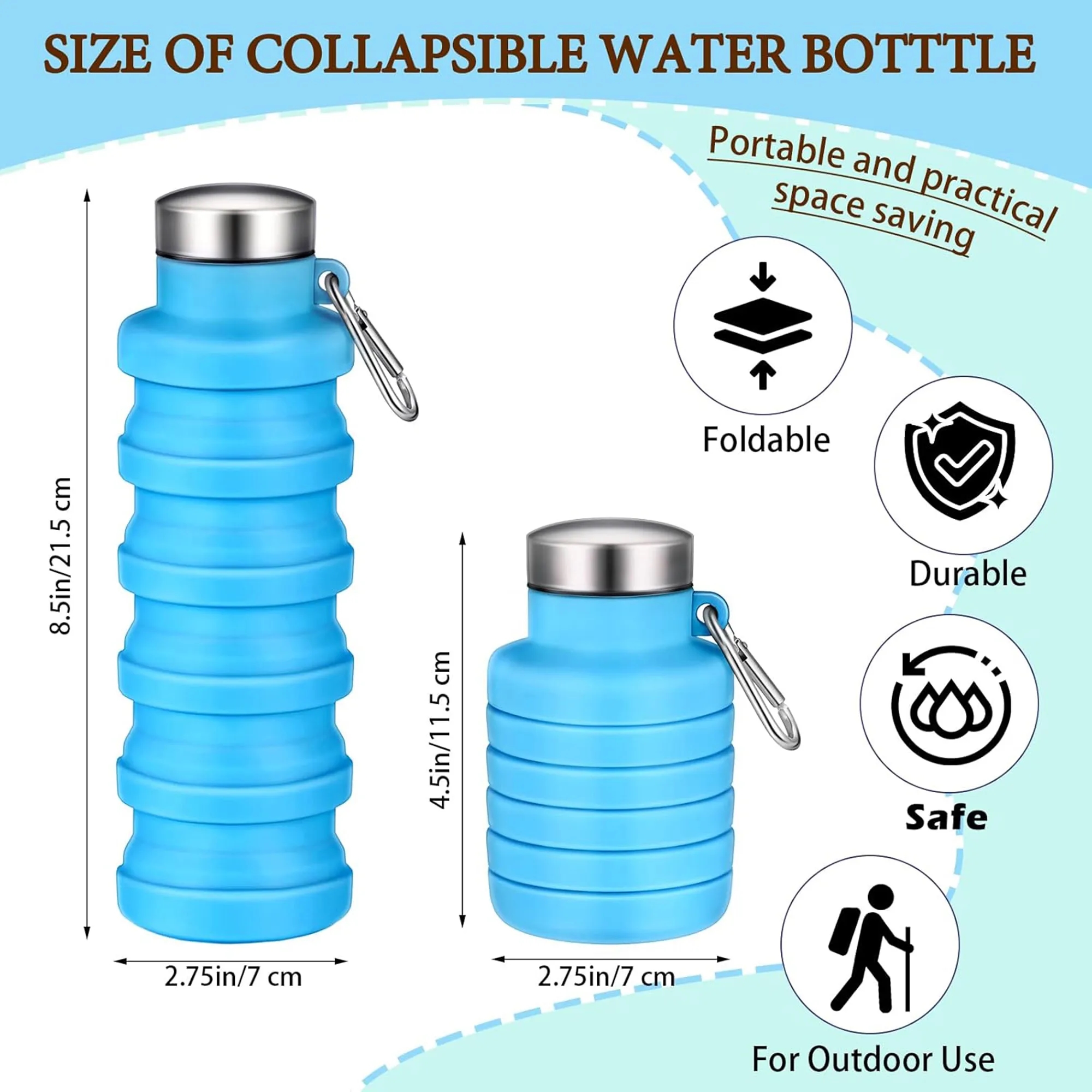 Silicone Foldable Water Bottle for Outdoor Use 6
