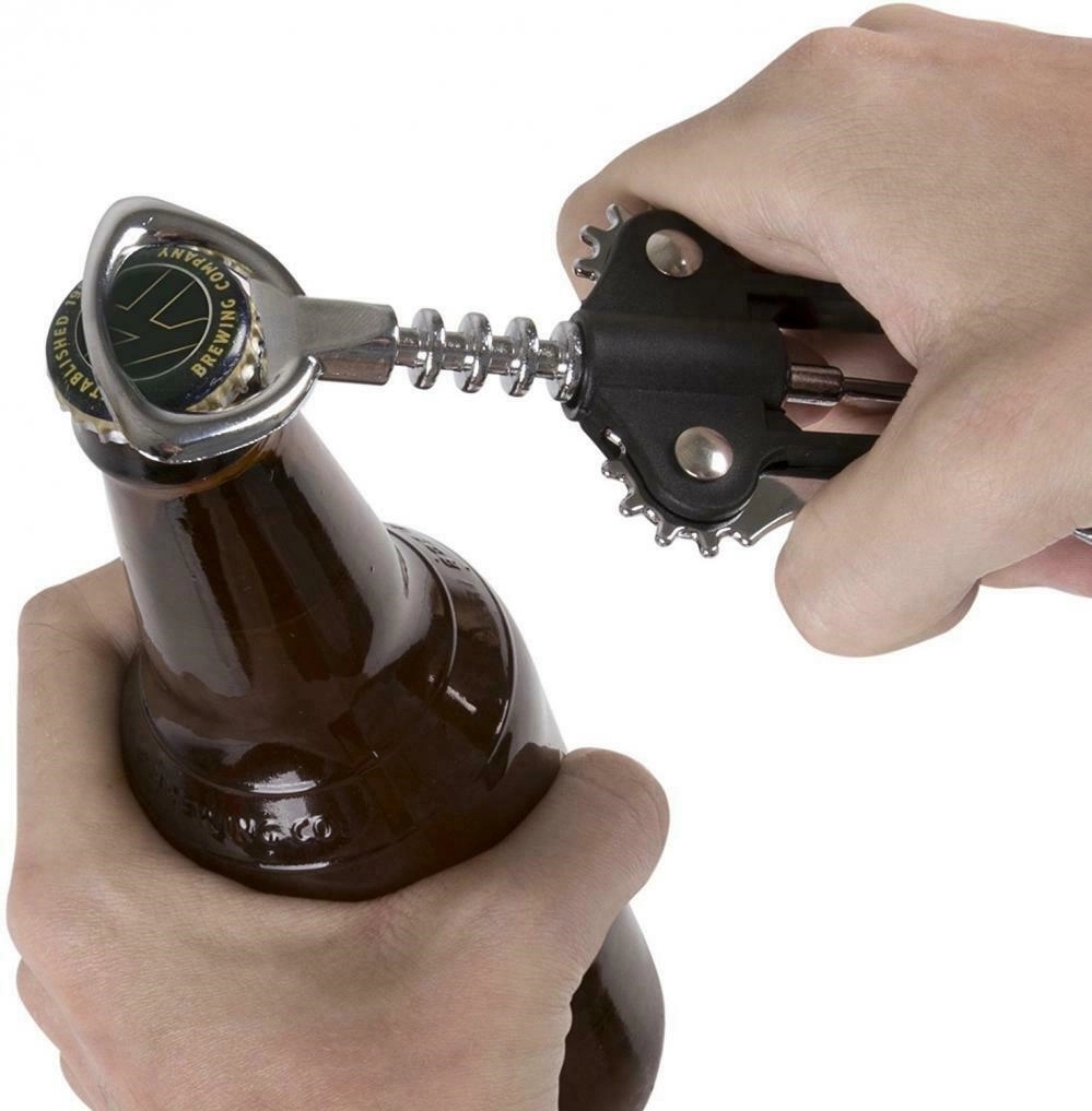Premium Wing Corkscrew bottle opener with Linen Pouch 4
