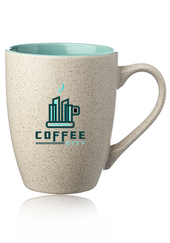 10 oz. Sesame Speckled Dual-Tone Coffee Mugs 1
