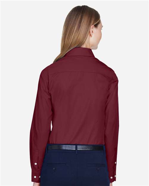 Women's Crown Collection® Broadcloth Woven Dress Shirt - D620W 13