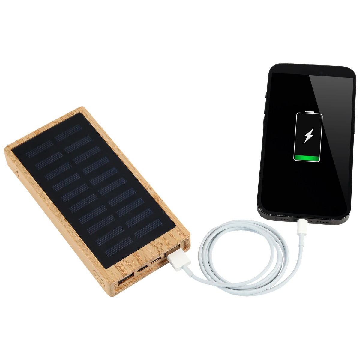 Bamboo 10,000mAh Solar/Wireless Powerbank 8