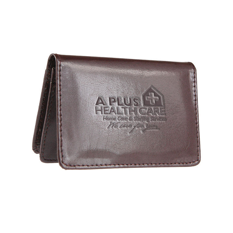 Atlantis Leather Business Card Wallet (Burgundy)