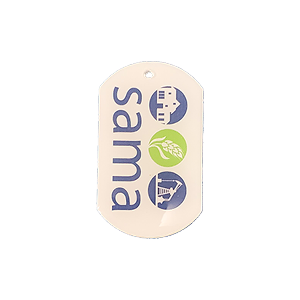 Dog Tag pendant with hole and no attachment (Double Sided) 3