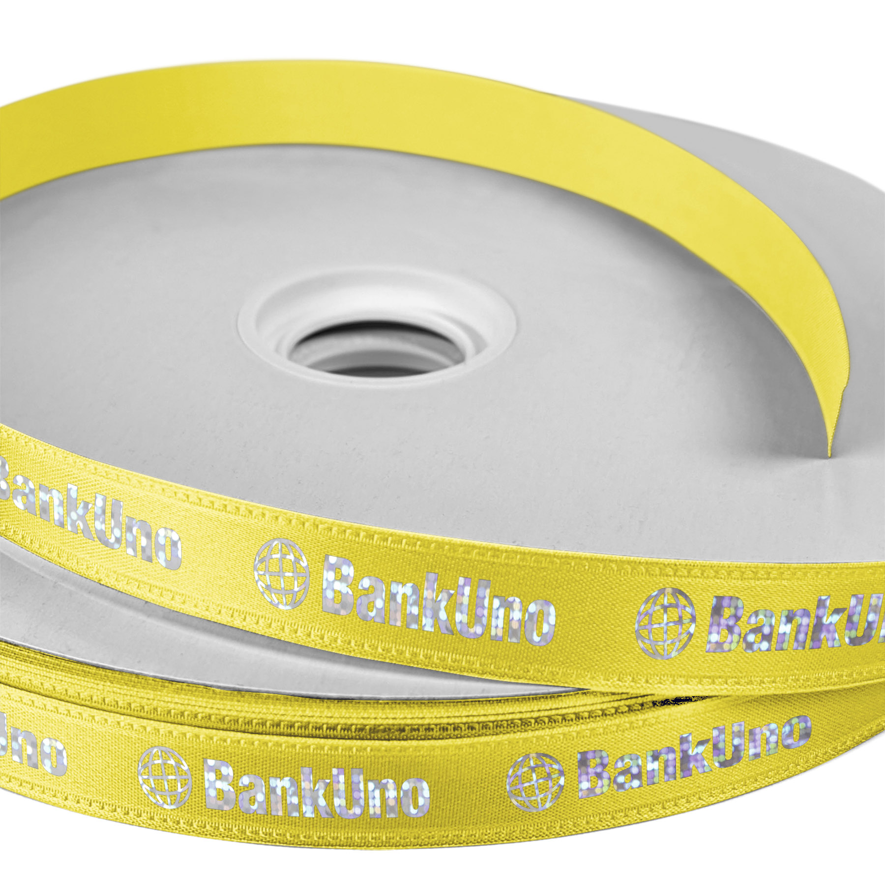 5/8" Badge Satin Ribbon - 50yd Roll - Foil Print 26