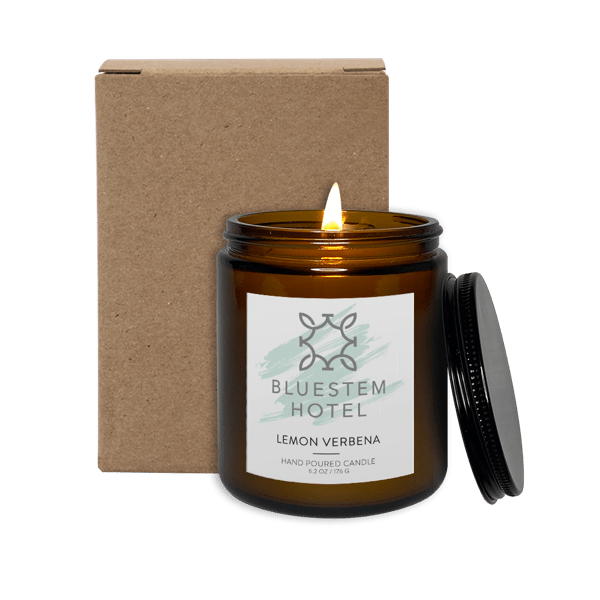 8 oz Amber Candle with Lid 4