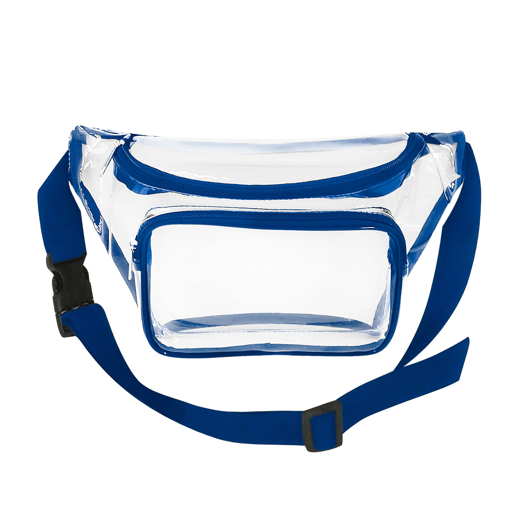 Clear Heavy Vinyl Fanny Pack w/ Two Zipper Pockets 9