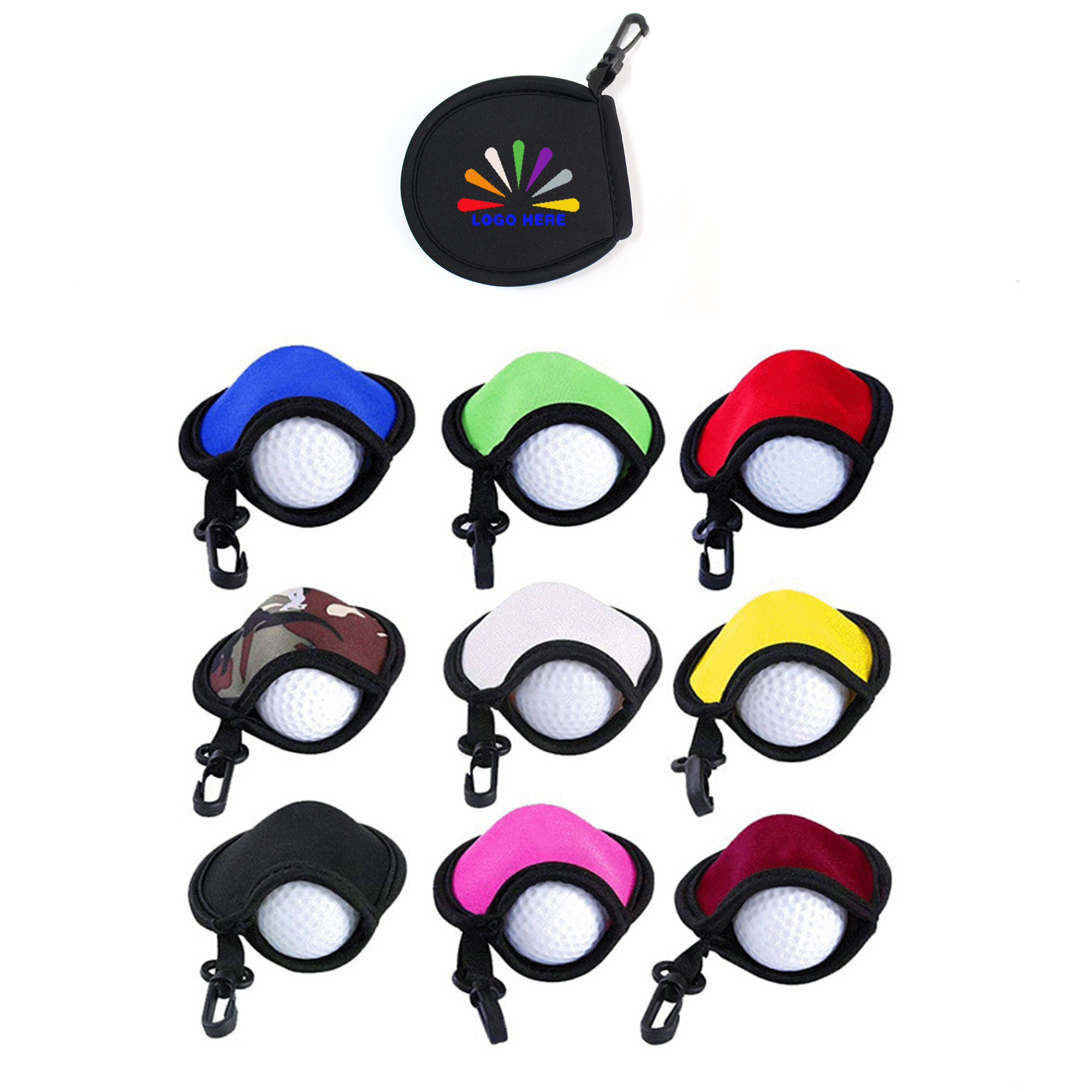 Outdoor Full Color Golf Cleaning Ball Bag 1