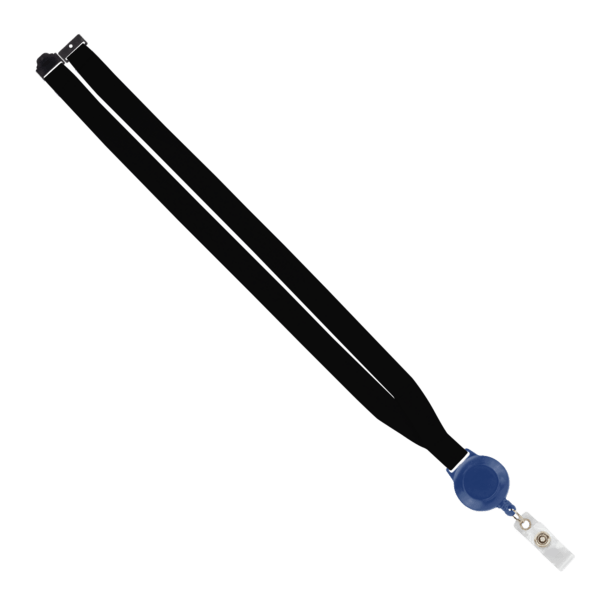 IMPORT 3/4" Polyester Lanyard with Retractable Badge Reel and IPH7 back of neck convenience release. 158