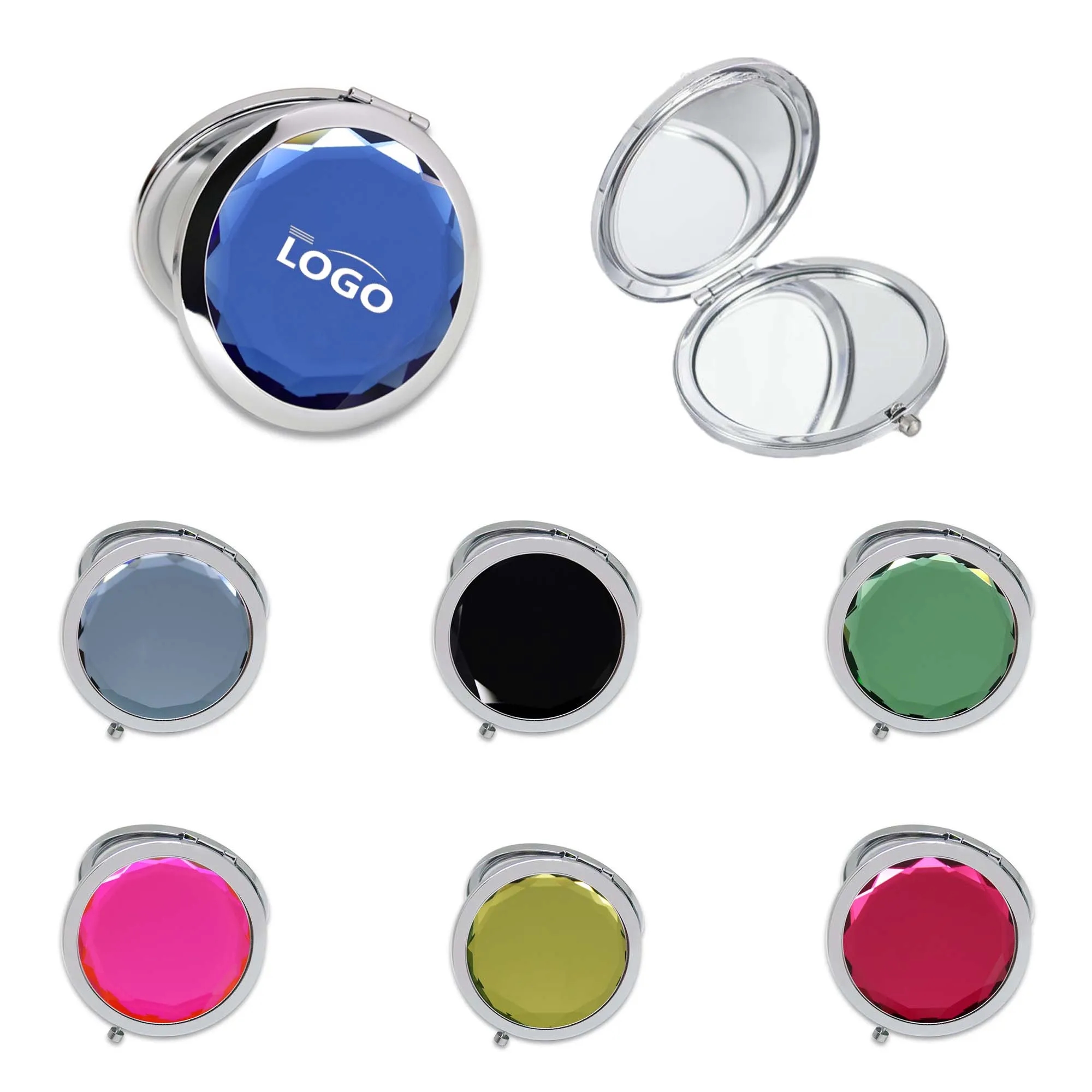 Metal Folding Crystal Makeup Mirror 3