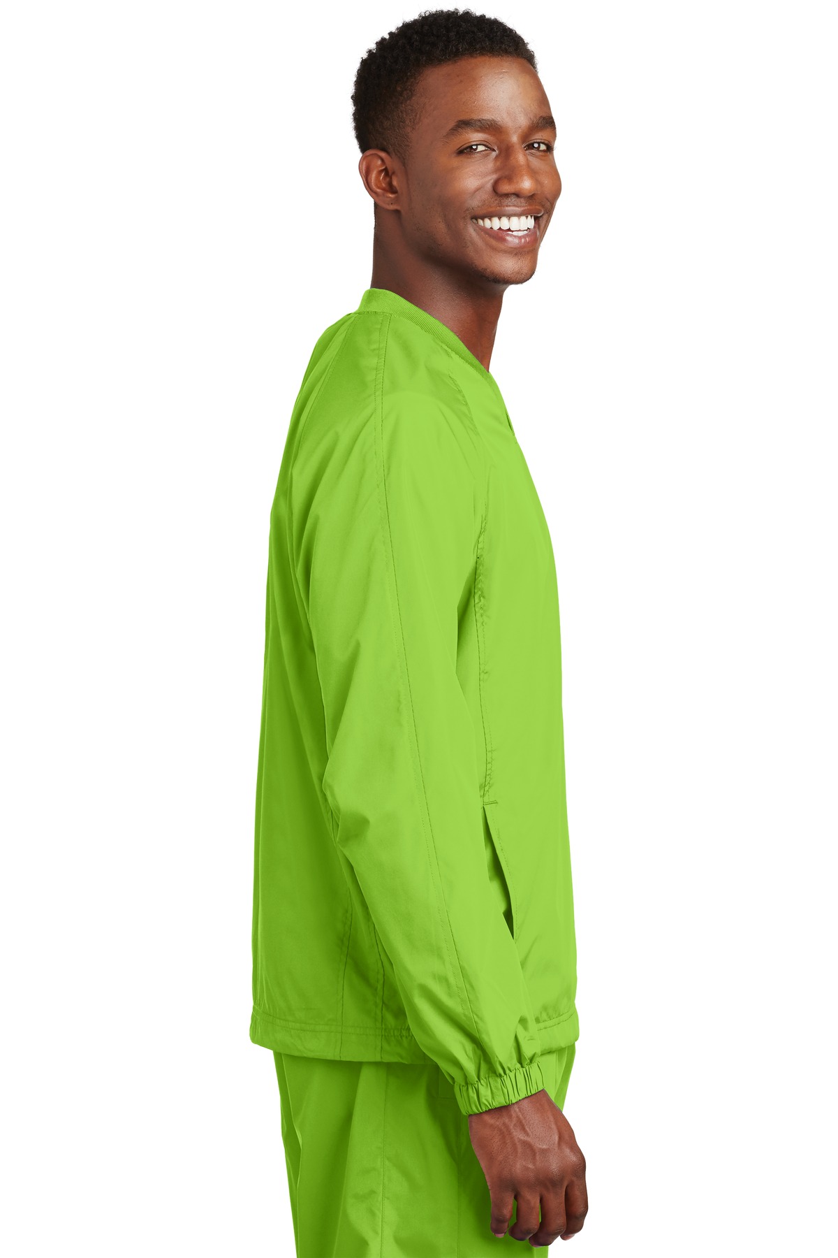 Sport-Tek V-Neck Raglan Wind Shirt. JST72 9