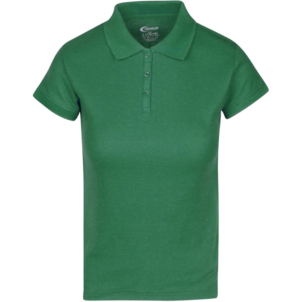 Juniors' Polo Uniform Shirts - Hunter Green Size Large 1
