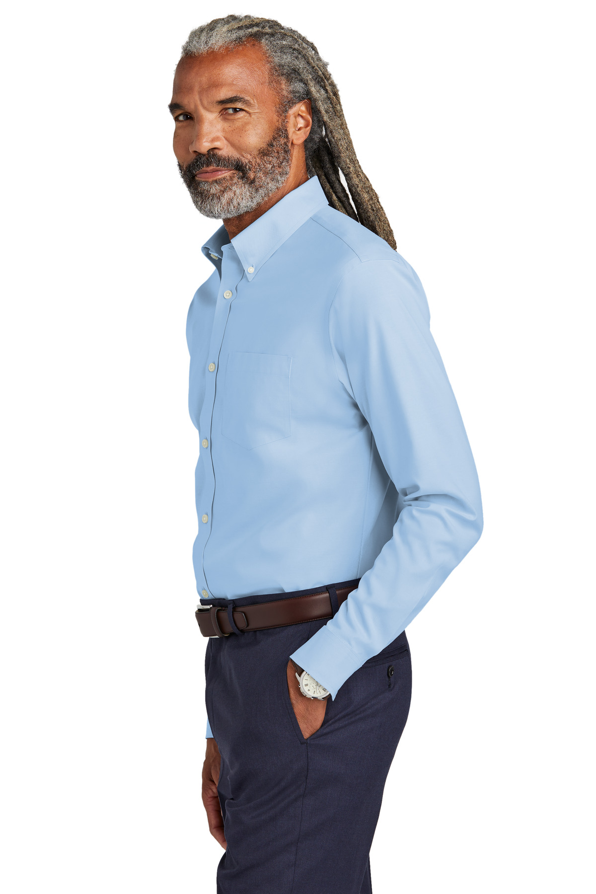 Brooks Brothers Tall Wrinkle-Free Stretch Pinpoint Shirt TBB18000 4
