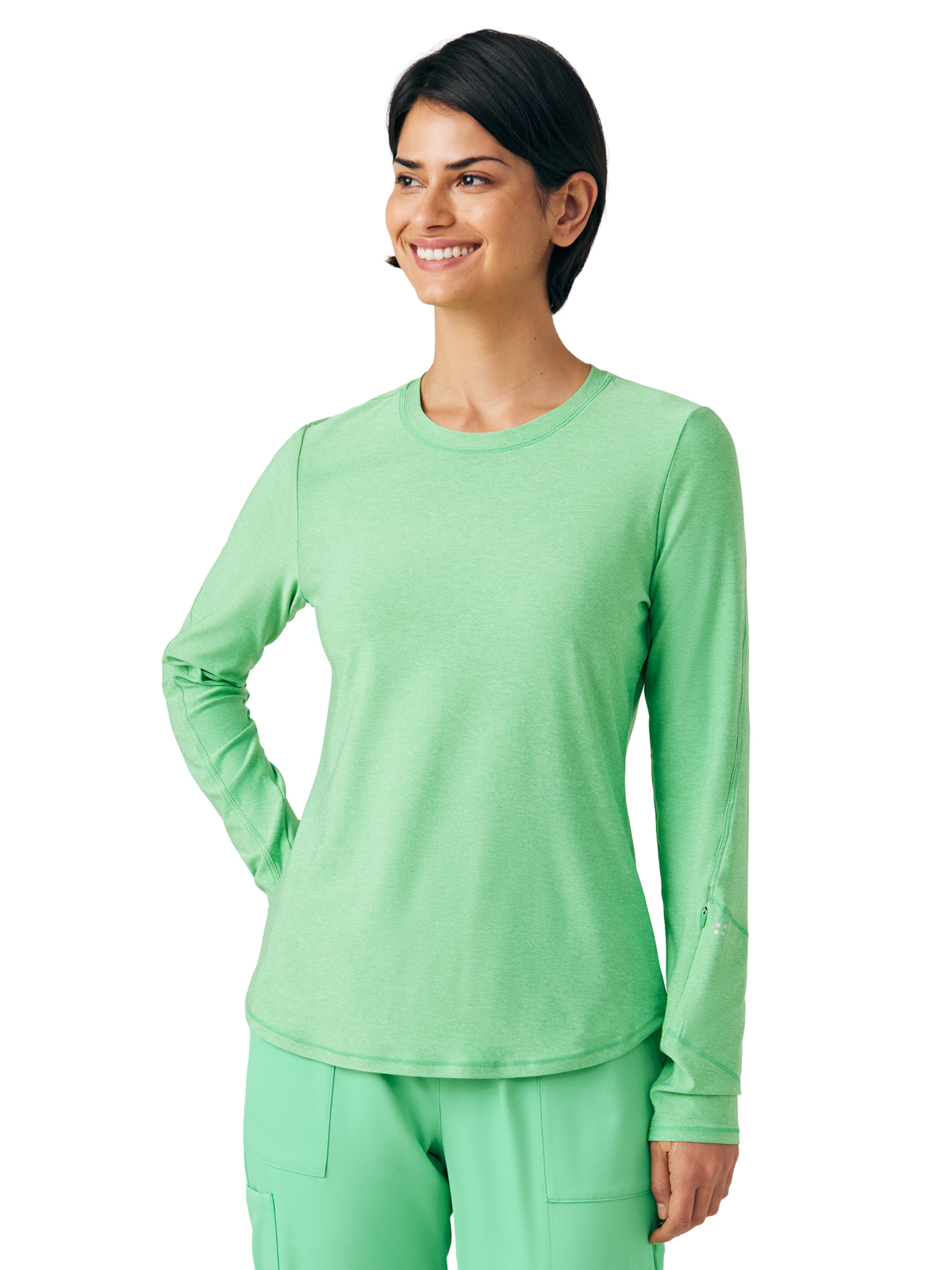 White Cross - VIBE - Women's Shirttail Hemline Underscrub Tee 16
