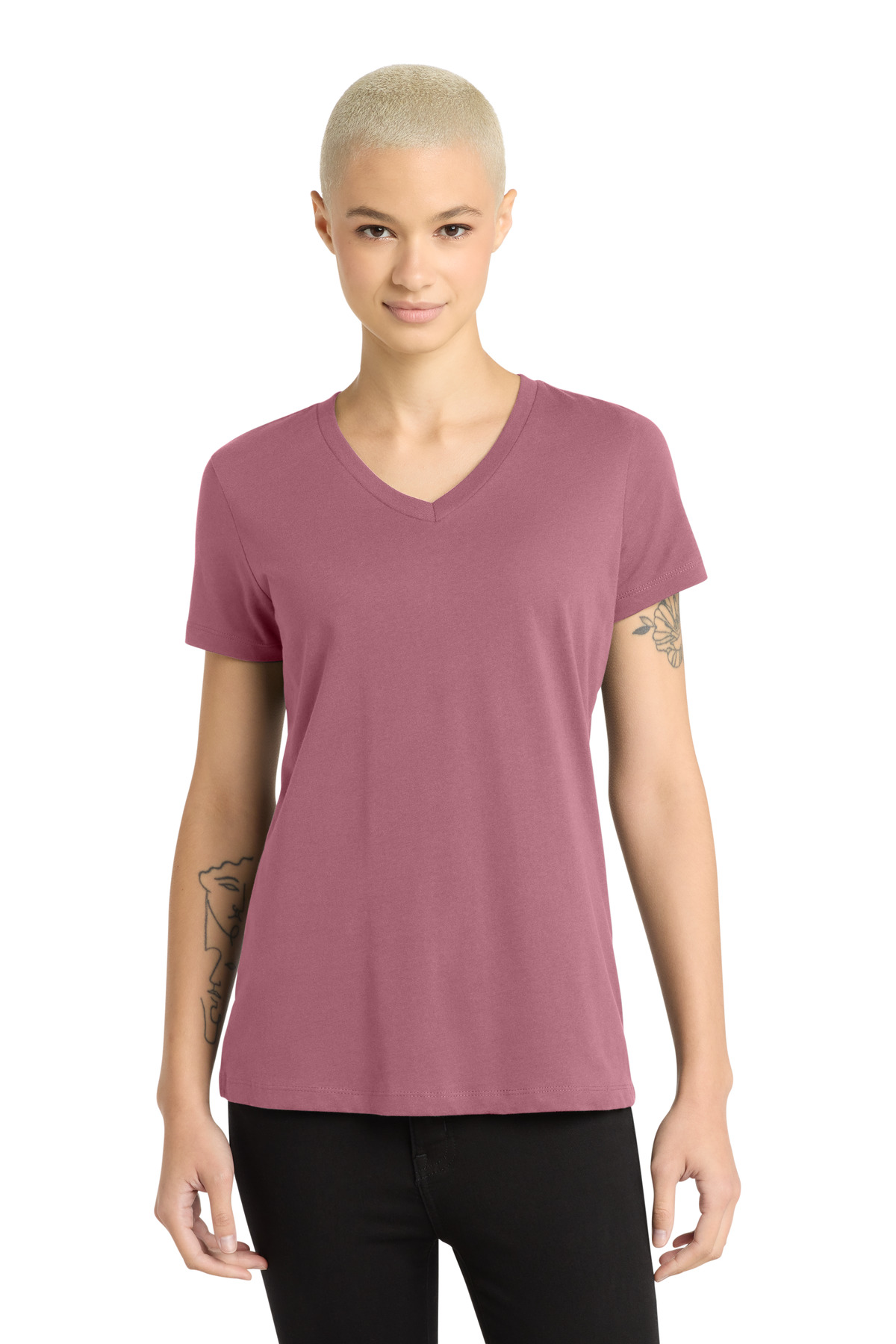 District - Women's Perfect Weight V-Neck Tee. DM1170L 157