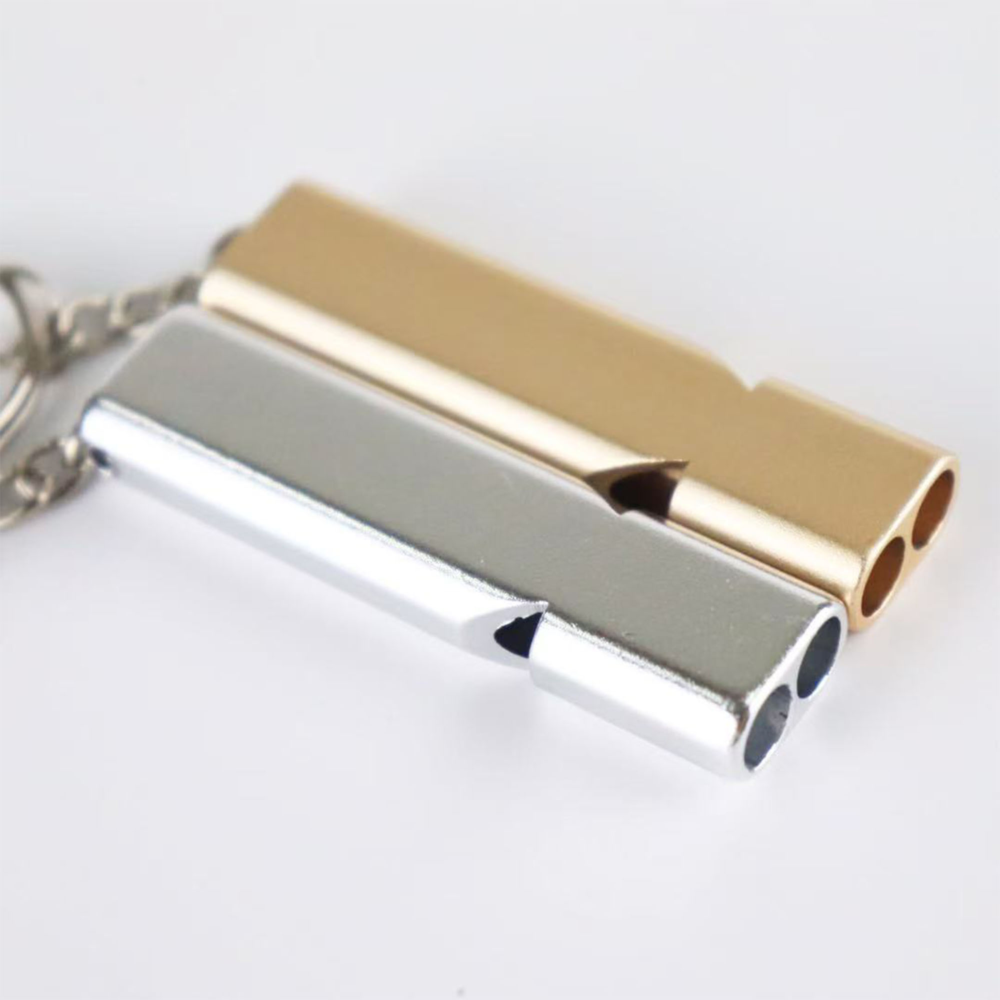 Outdoor Aluminum Alloy Dual Frequency Whistle 2