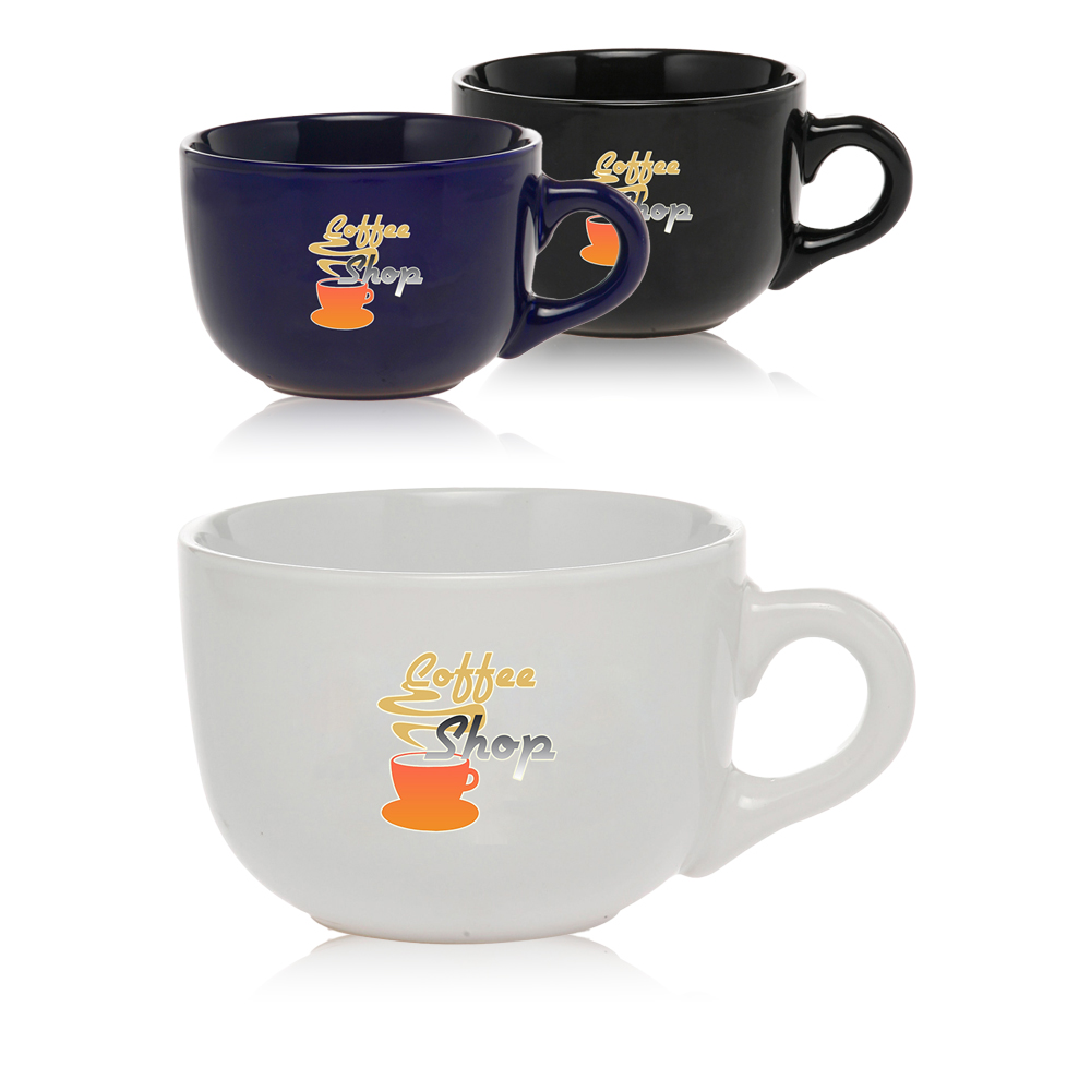 18 oz. Ceramic Cappuccino Mug - Colors 4
