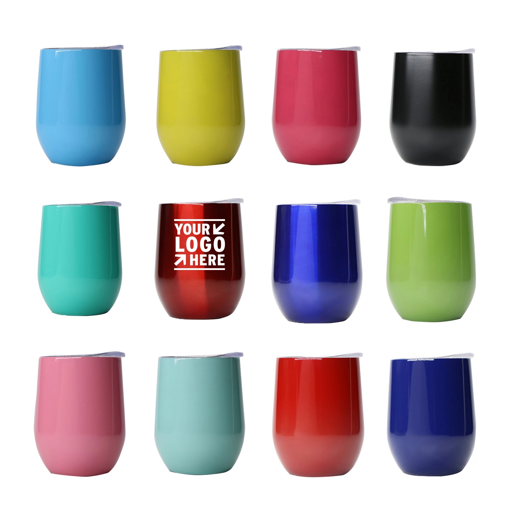 Insulated Egg Shaped Drinking Mug 12Oz 5