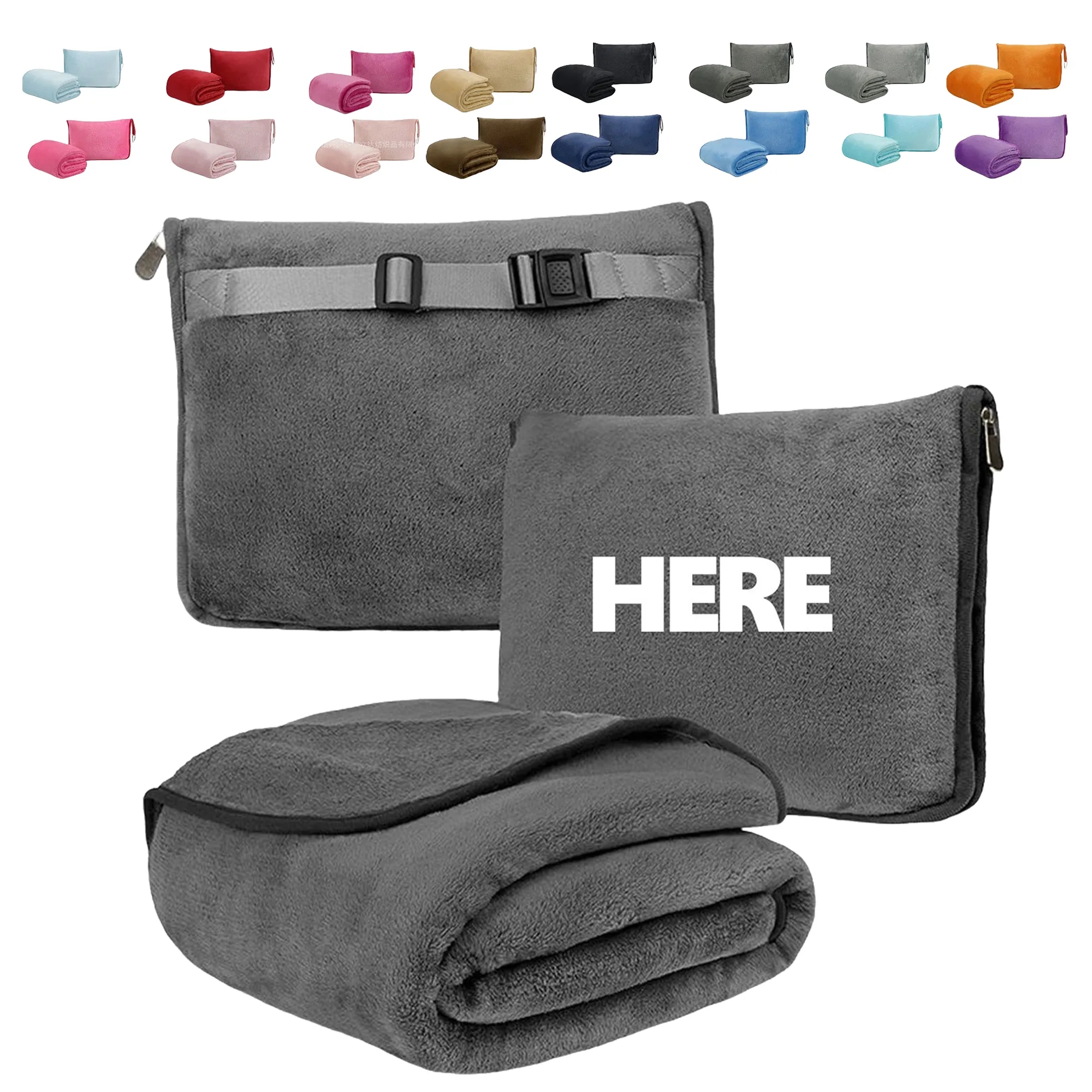 Combo Travel Blanket & Pillow for Airplane Use 2