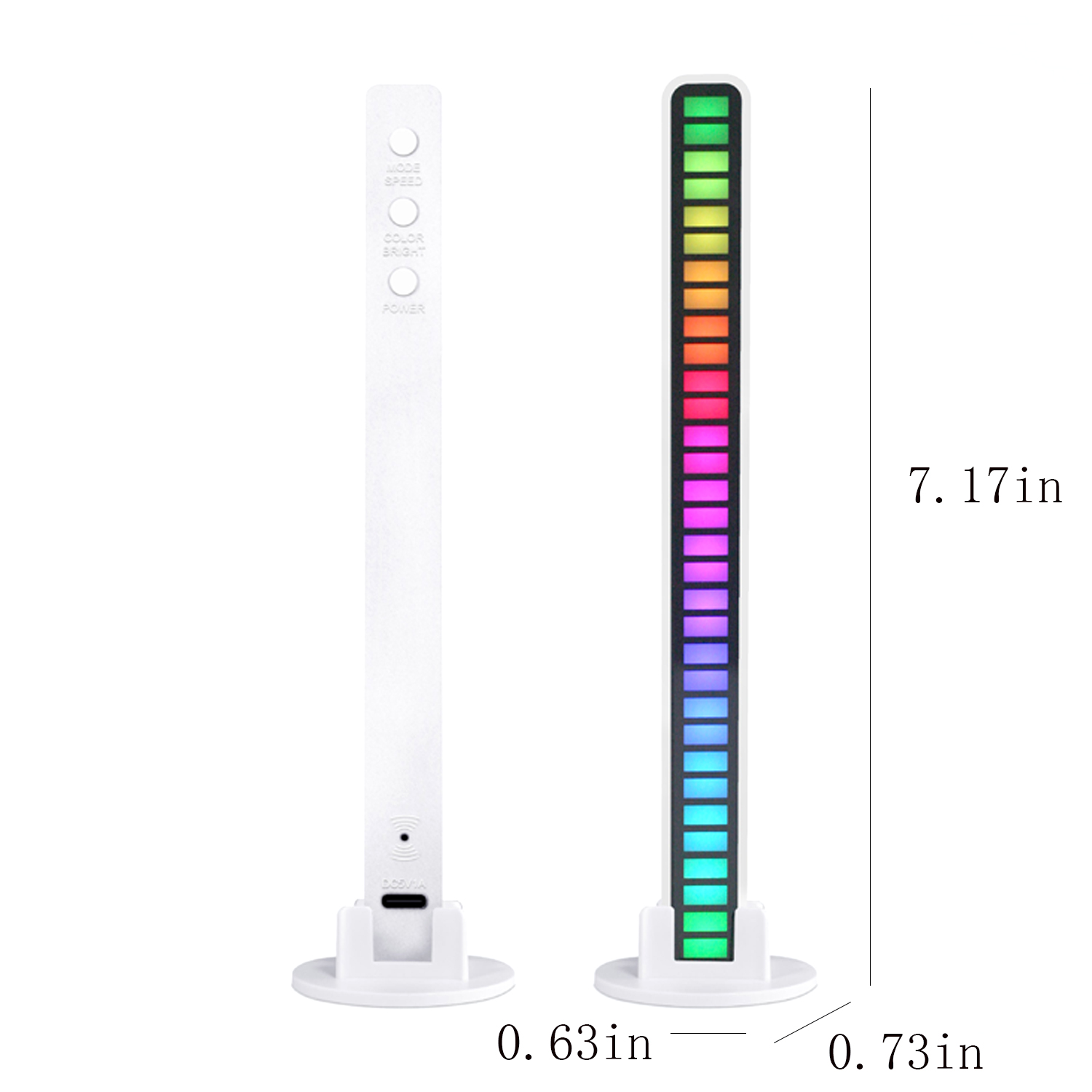 RGB Voice Control LED Music Pickup Light Bar 3