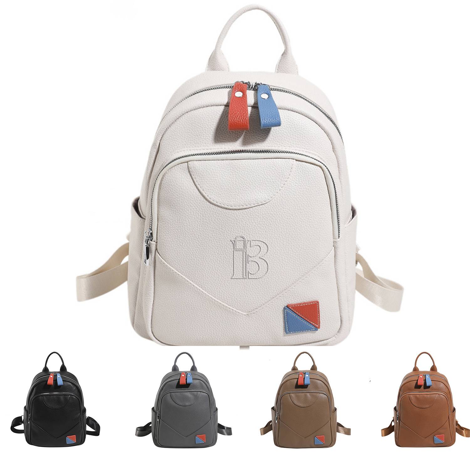Durable and large capacity Pu leather backpack 4