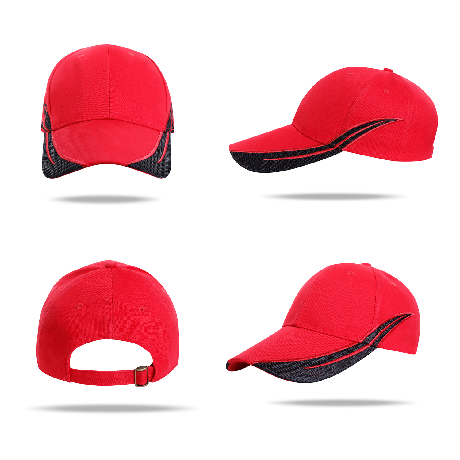 Stock 2-Tone Designed Cotton 6 Panel Cap 5
