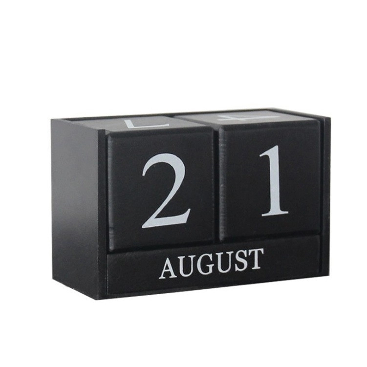 Wooden Cube Desktop  Calendar 3