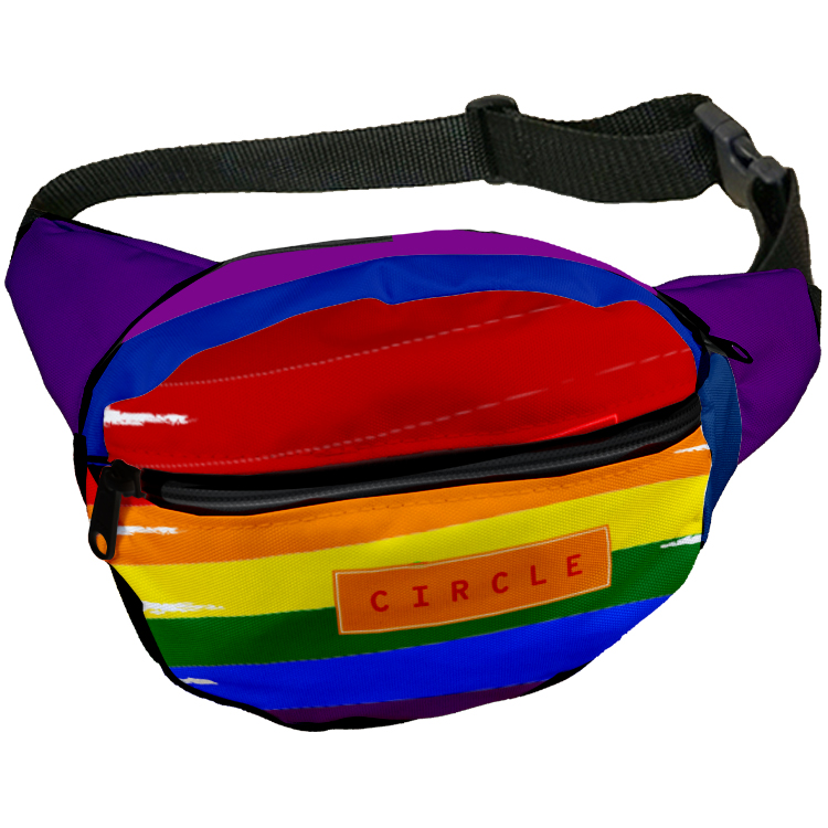 Fashion Full Color Black Panel Fanny Pack 11