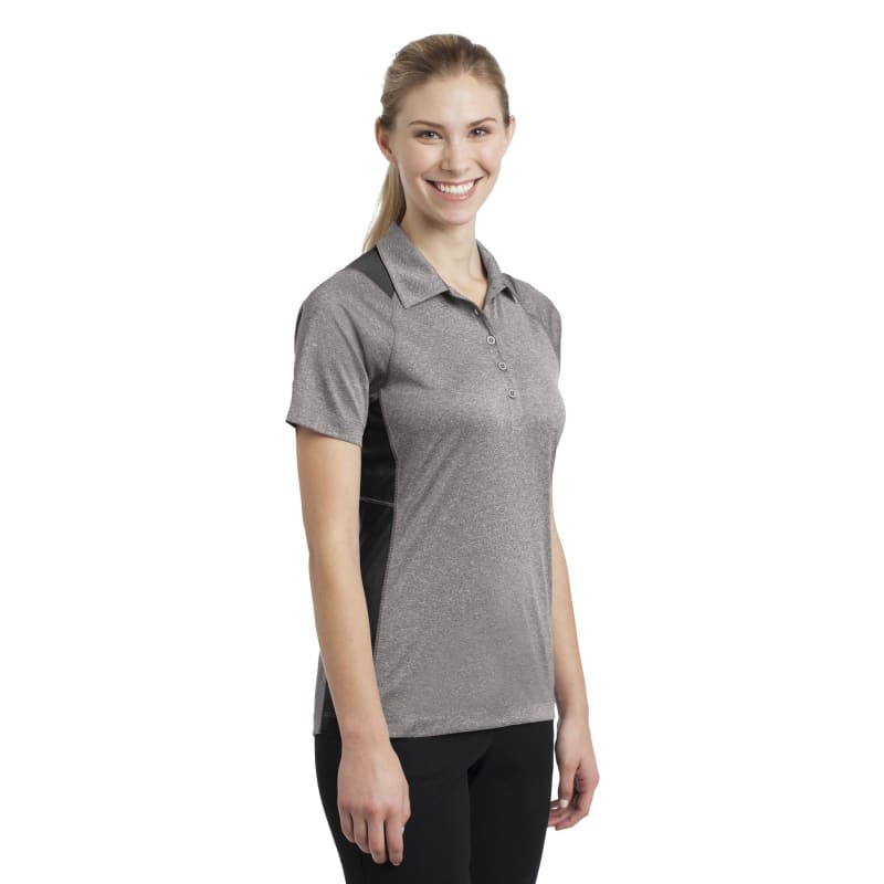 Sport-Tek Women's Heather Colorblock Contender Polo. 51