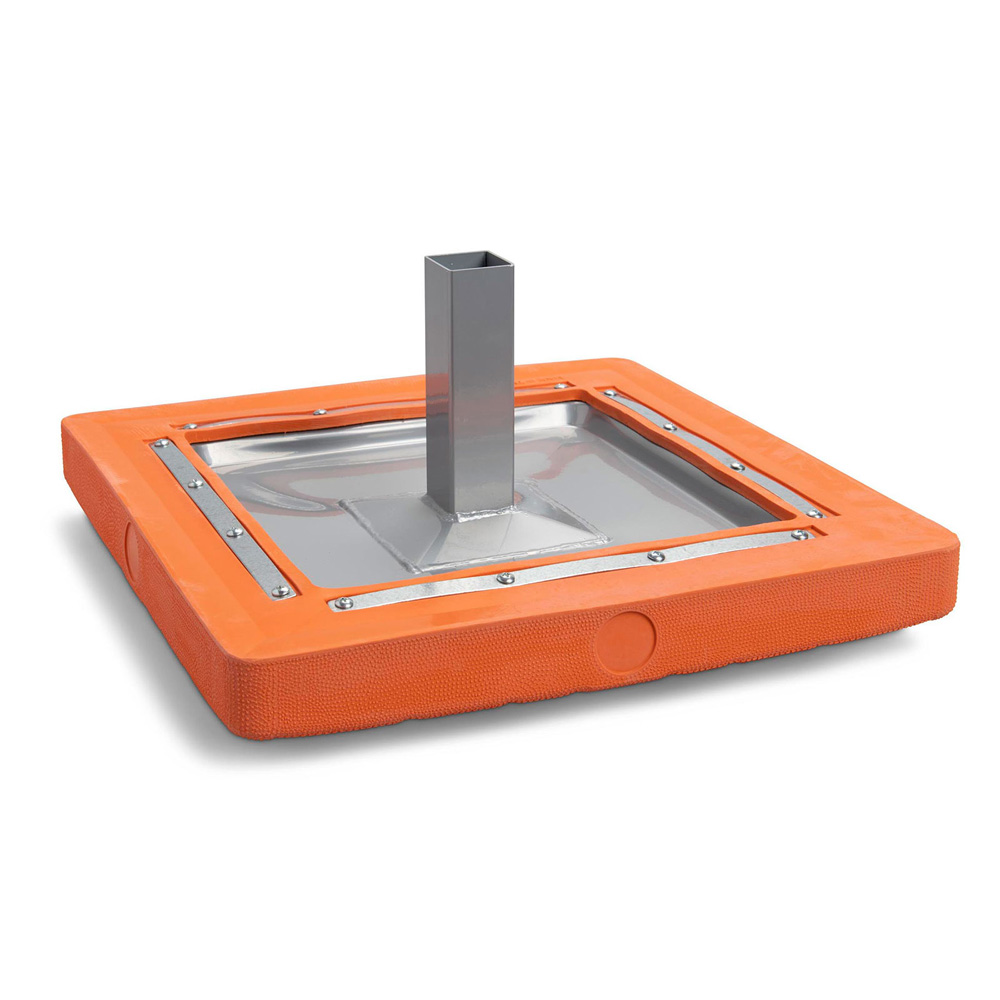 15" x 15" x 3" The Hall Welded Base - Orange - 1 Base 3