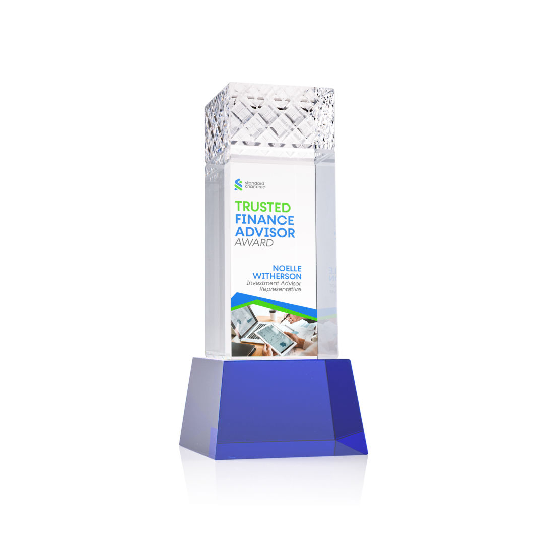 Velson VividPrint™ Award on Base - Blue 3