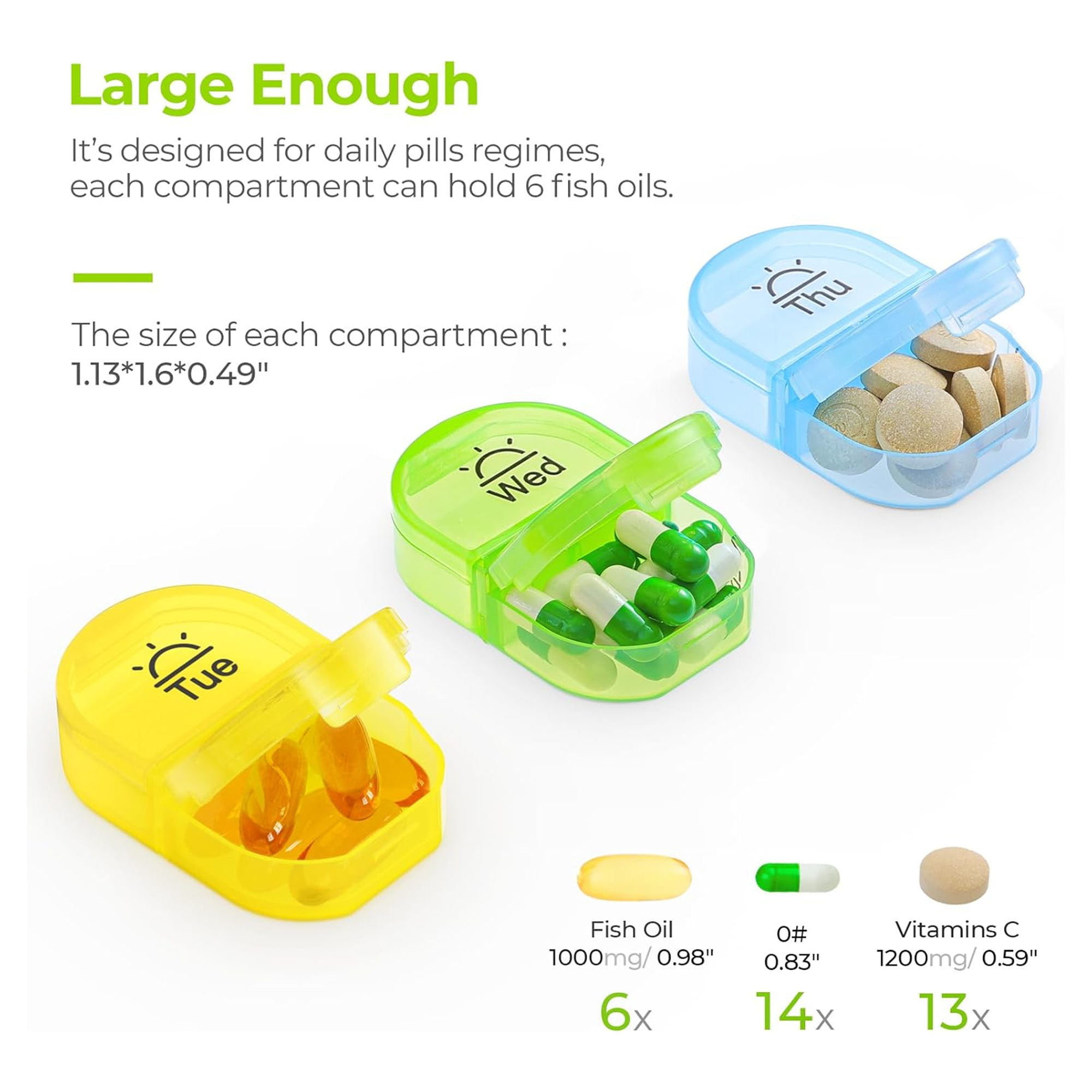 Rainbow Weekly Pill Box 4