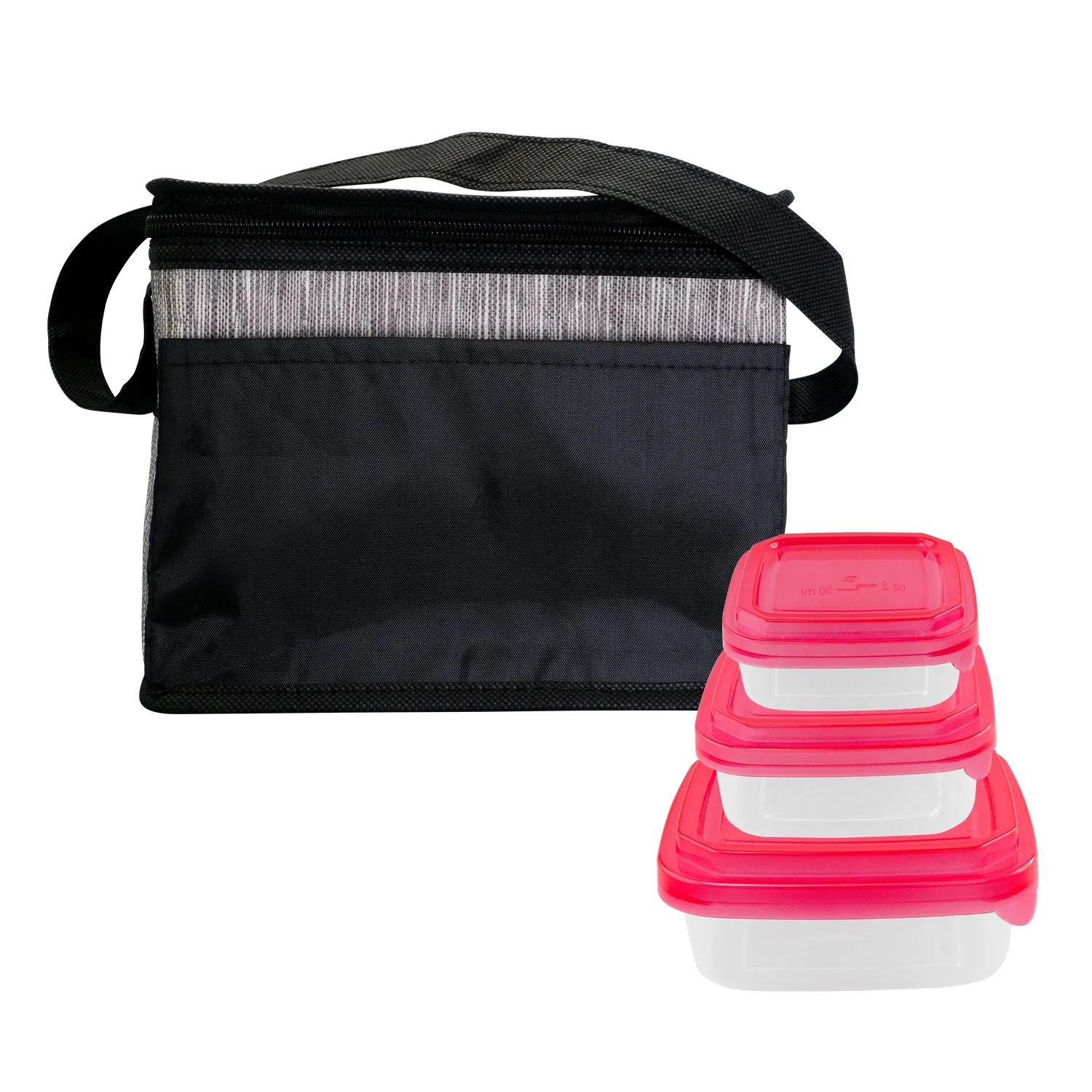 Black Graph Portion Control Lunch Set 7